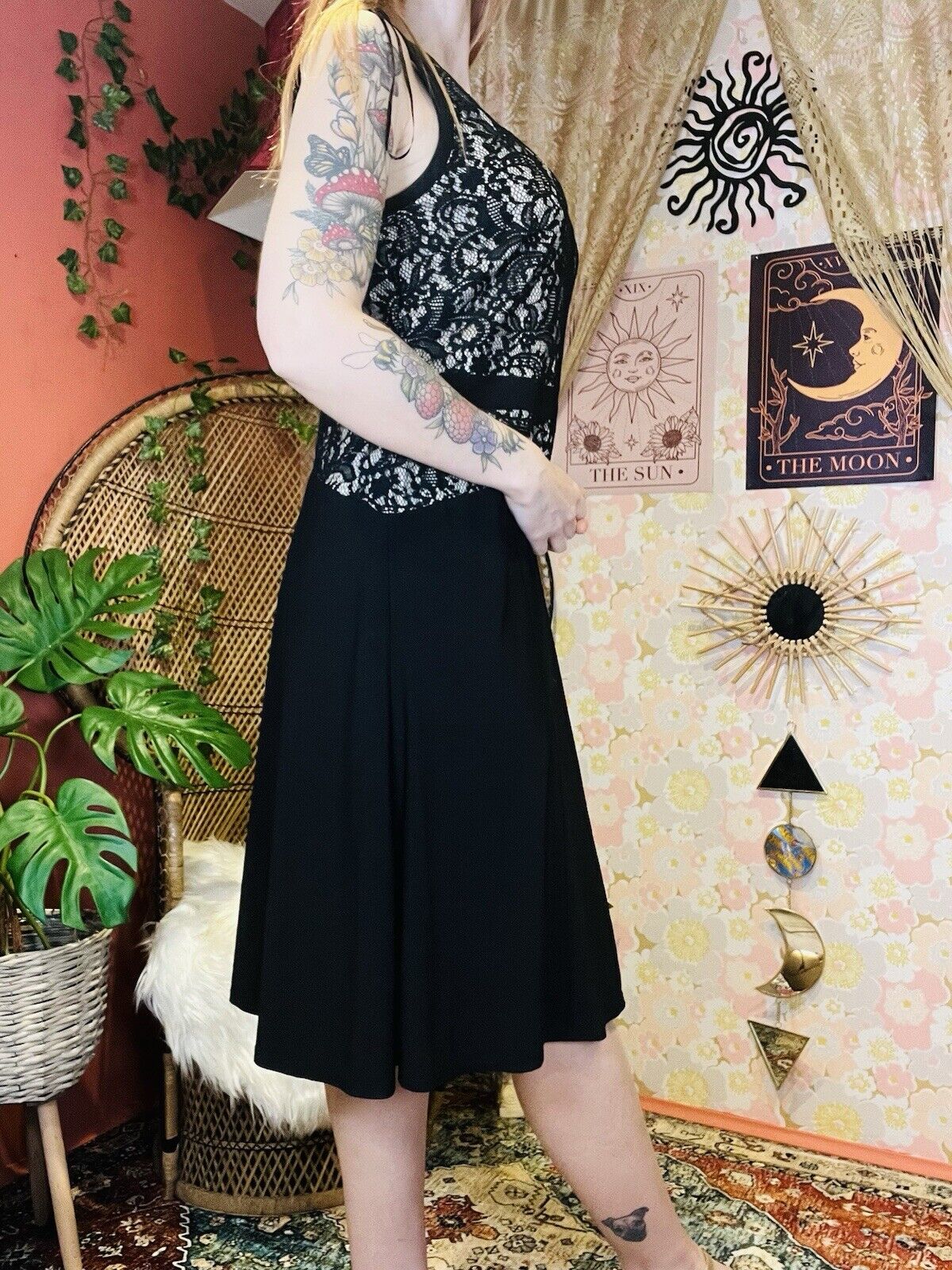 Vintage 1980s Cocktail Dress By R&M Richards Elegant Sleeveless Black Size 14