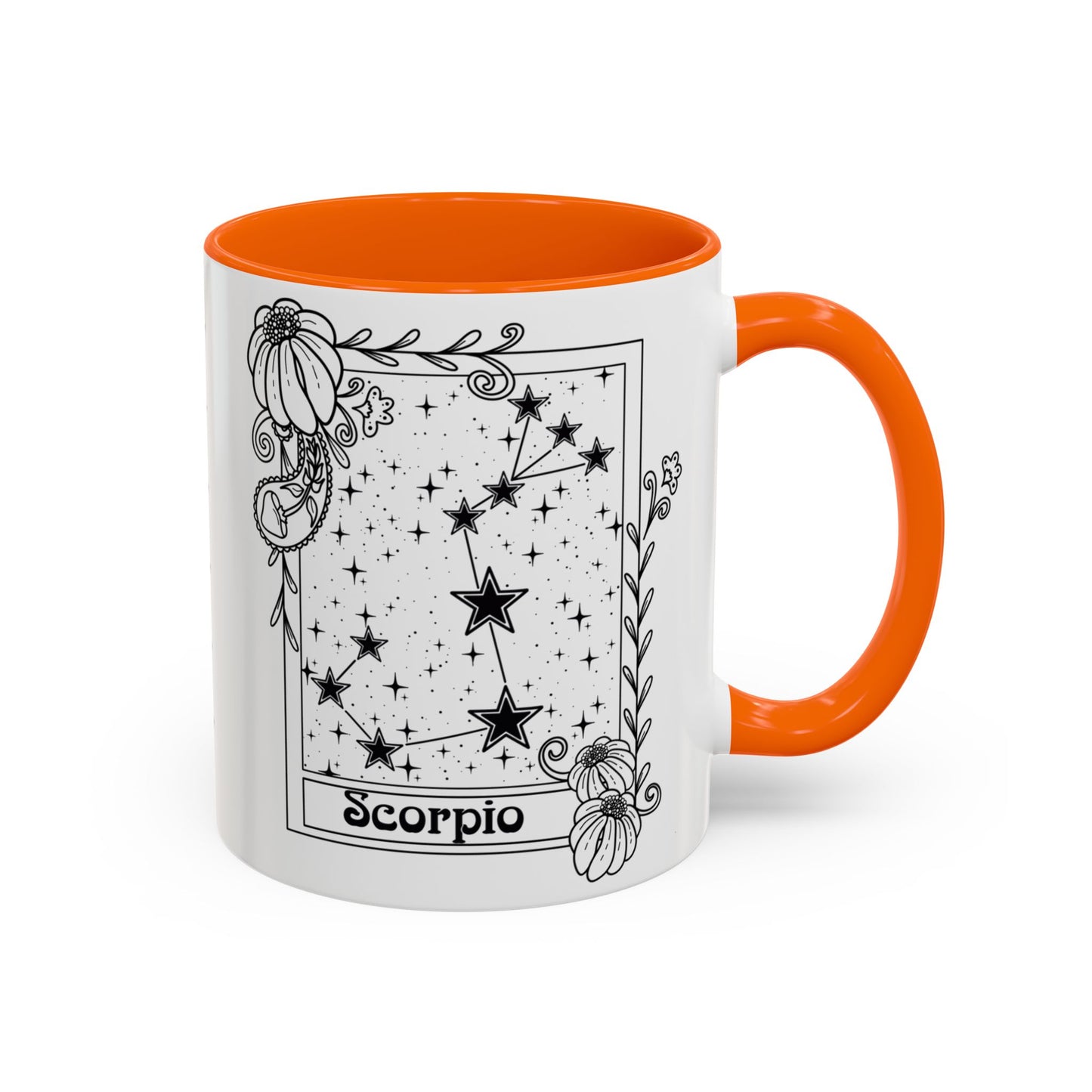 Scorpio Constellation mug, Zodiac astrology coffee cup, Horoscope birthday gift mug, Star sign tarot card ceramic mug