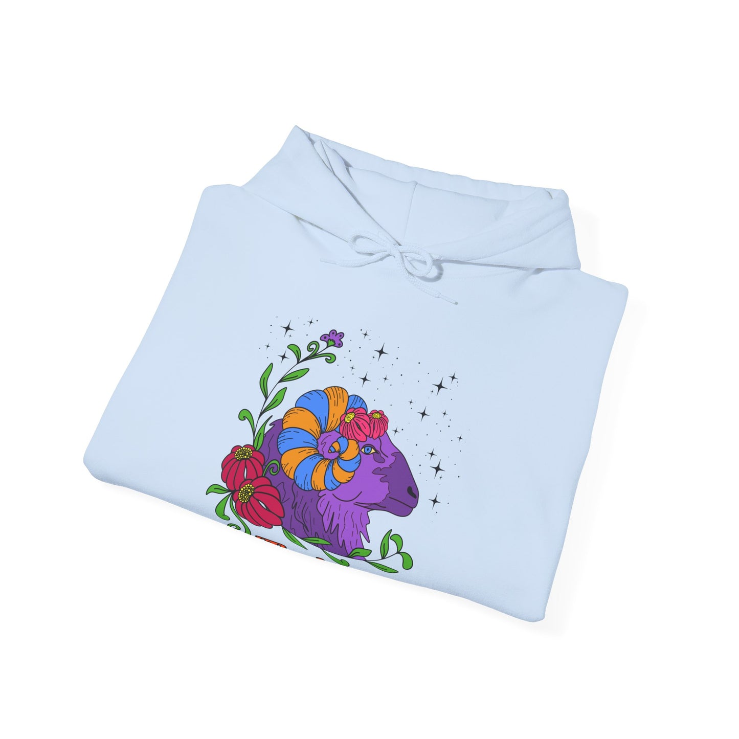 Aries star sign Hoodie, Ram zodiac astrology Jumper, Horoscope birthday gift sweatshirt, Bold retro colourful Design top