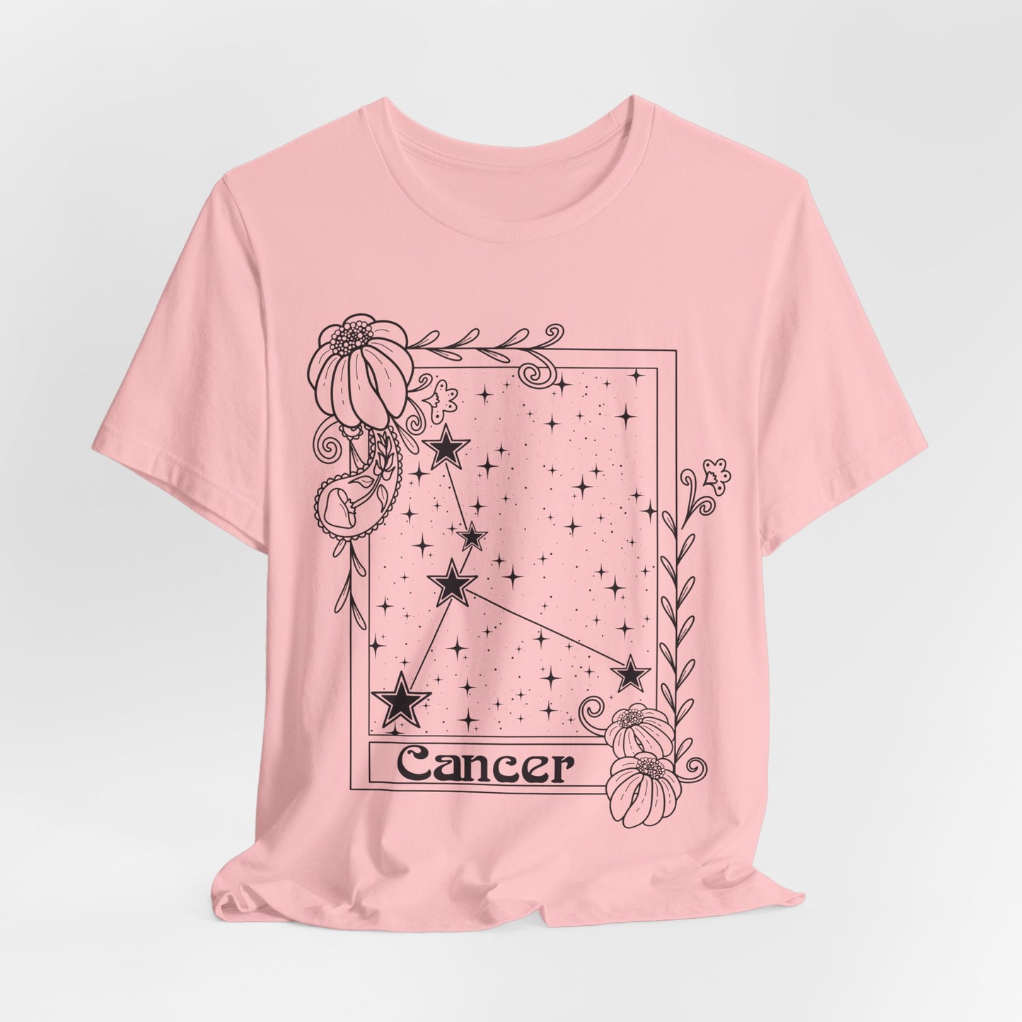 Cancer Constellation T-Shirt, Zodiac astrology top, Horoscope birthday gift Tee, Star sign tarot card design tshirt