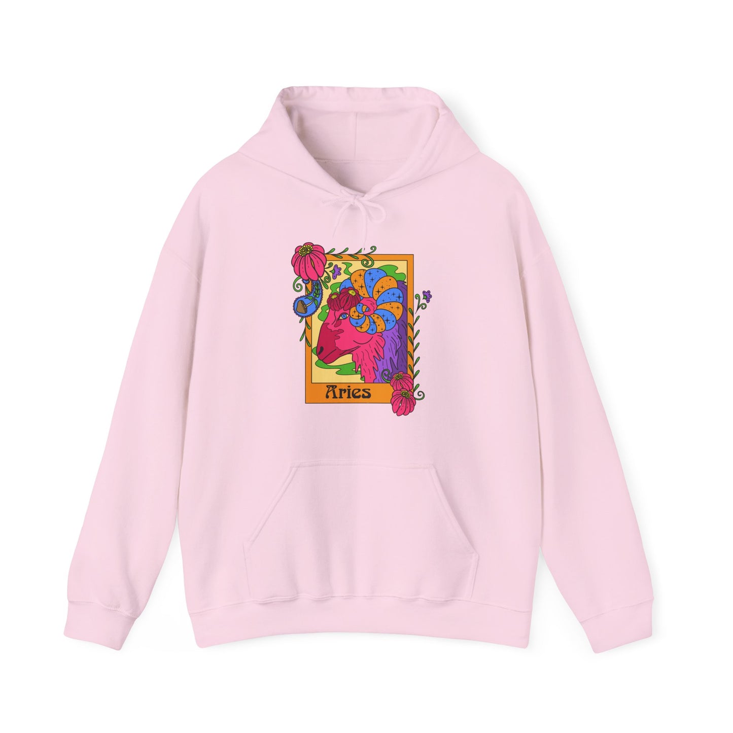 Aries star sign Hoodie, Ram zodiac astrology Jumper, Horoscope birthday gift sweatshirt, Bold retro colourful Design top