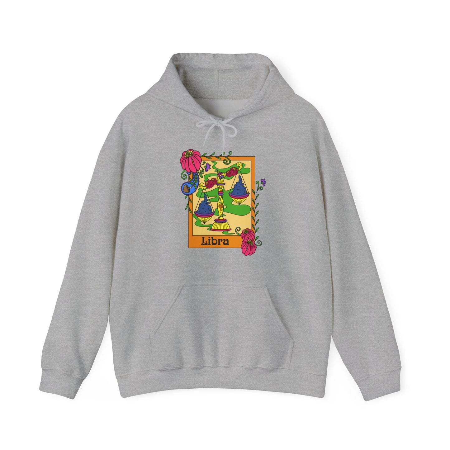 Libra star sign Hoodie, Ram zodiac astrology Jumper, Horoscope birthday gift sweatshirt, Bold retro colourful Design top