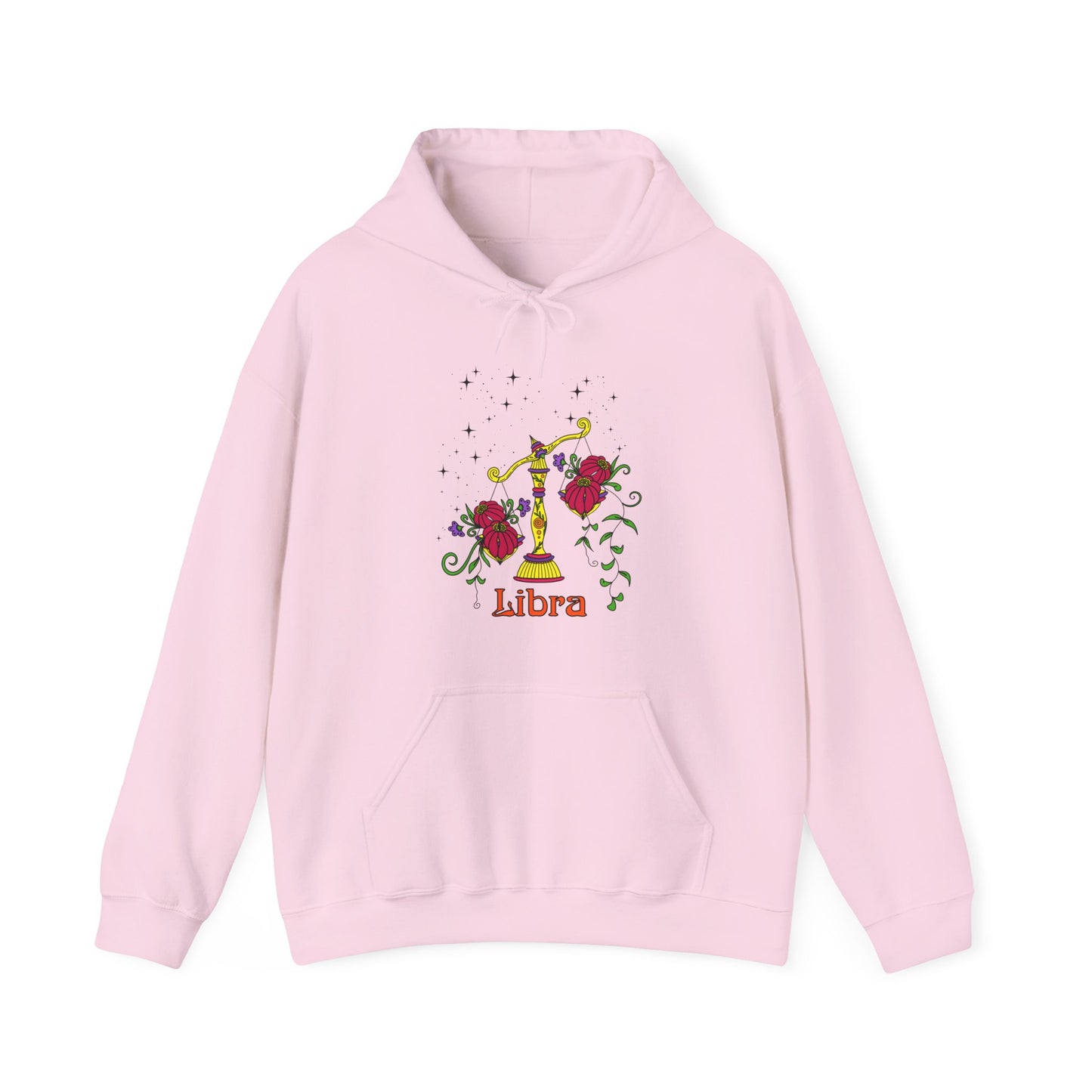 Libra star sign Hoodie, Scales zodiac astrology Jumper, Horoscope birthday gift sweatshirt, Bold retro colourful Design top