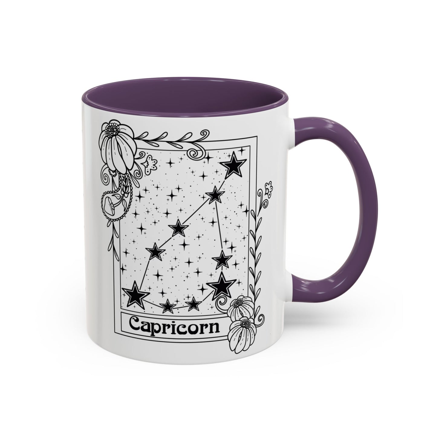Capricorn Constellation mug, Zodiac astrology coffee cup, Horoscope birthday gift mug, Star sign tarot card ceramic mug
