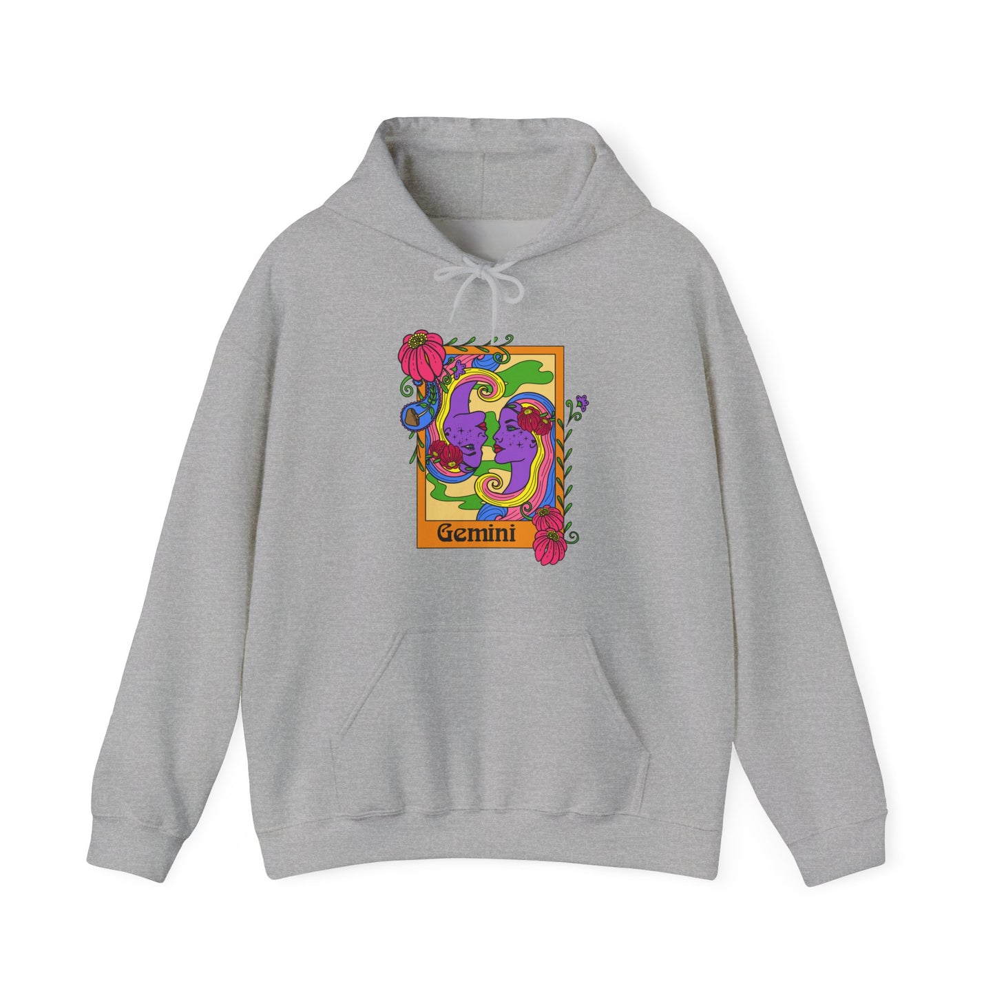 Gemini star sign Hoodie, Ram zodiac astrology Jumper, Horoscope birthday gift sweatshirt, Bold retro colourful Design top