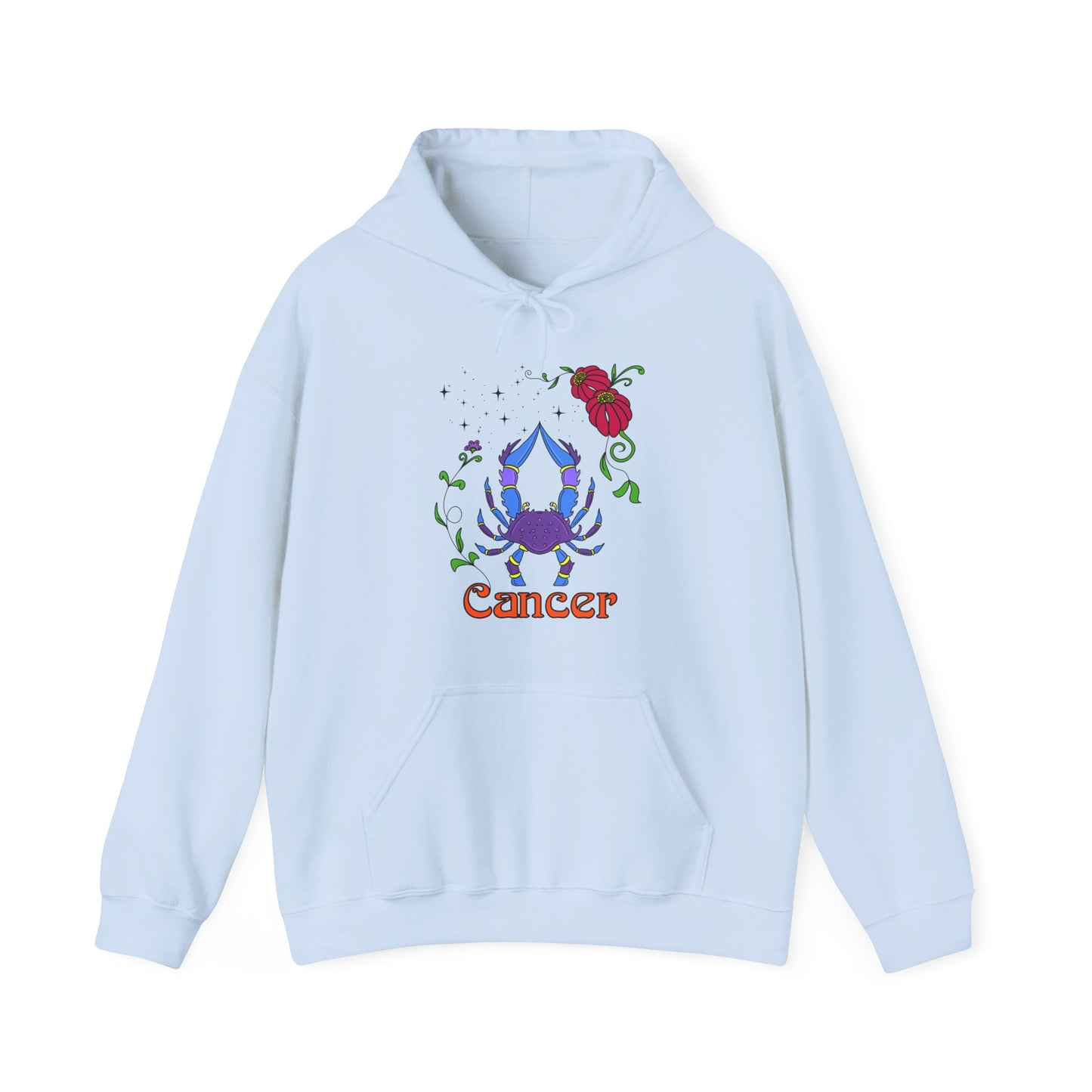 Cancer star sign Hoodie, Crab zodiac astrology Jumper, Horoscope birthday gift sweatshirt, Bold retro colourful Design top