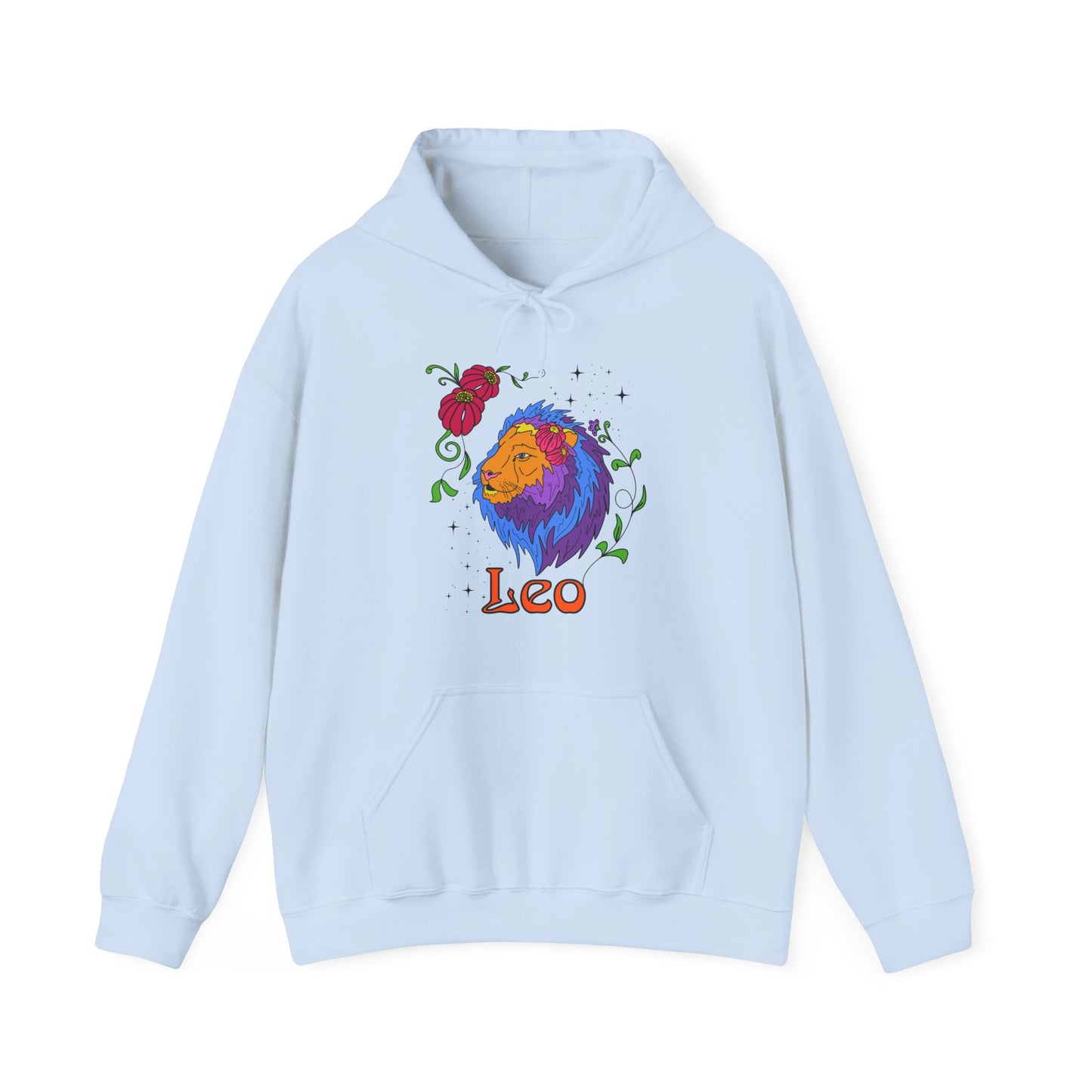 Leo star sign Hoodie, Lion zodiac astrology Jumper, Horoscope birthday gift sweatshirt, Bold retro colourful Design top