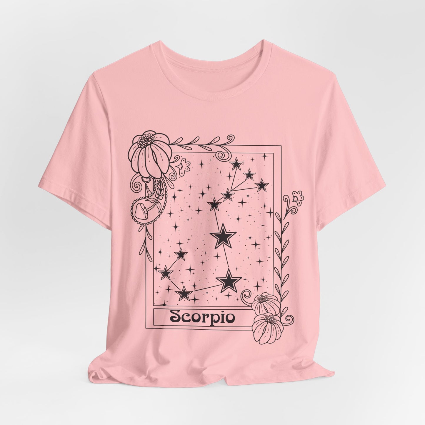 Scorpio Constellation T-Shirt, Zodiac astrology top, Horoscope birthday gift Tee, Star sign tarot card design tshirt