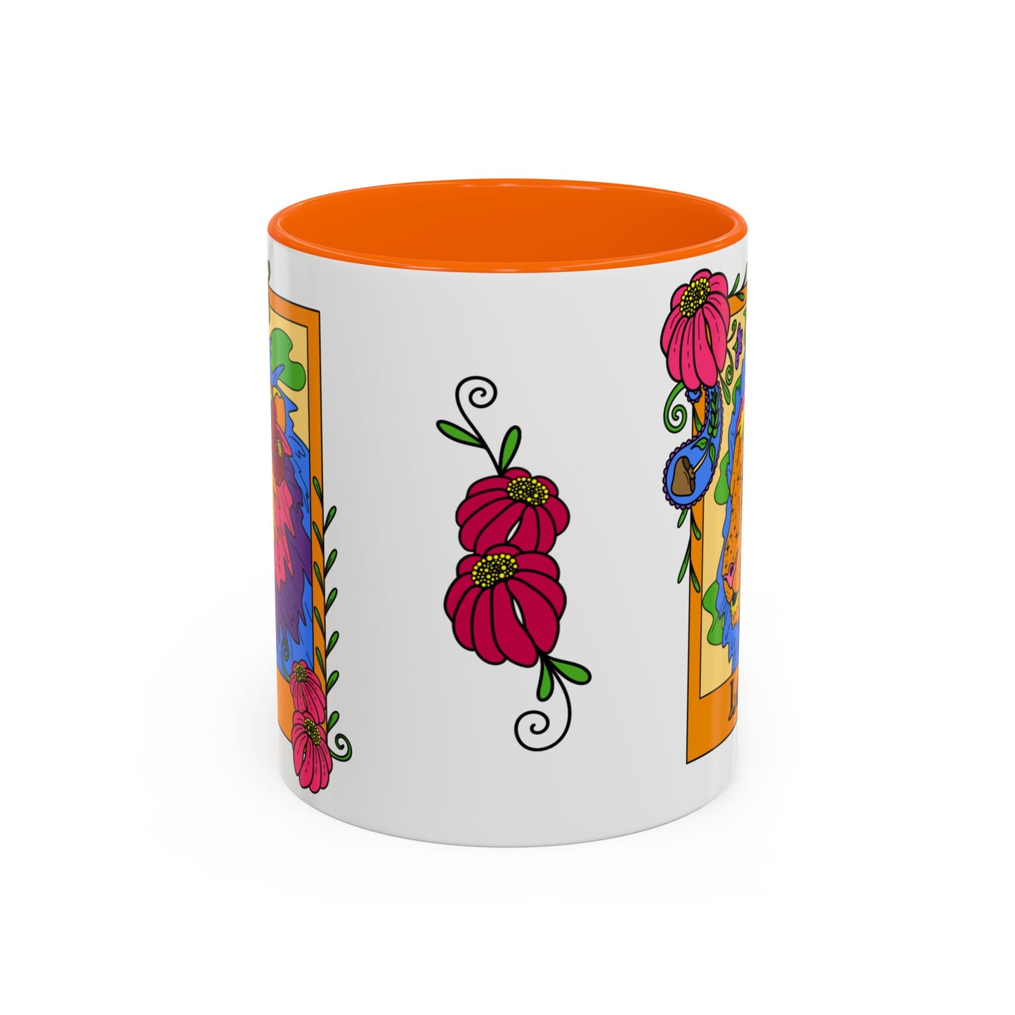 Leo star sign mug, Lion zodiac astrology coffee cup, Horoscope birthday gift mug, Bold retro colourful Design ceramic mug