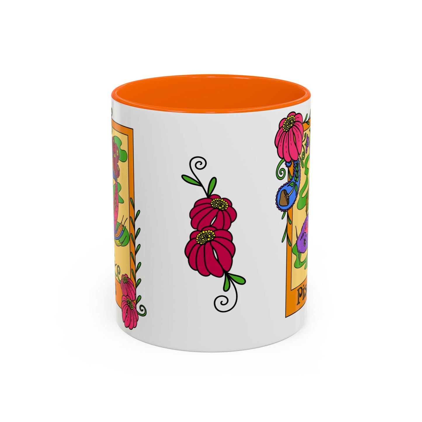 Pisces star sign mug, Fish zodiac astrology coffee cup, Horoscope birthday gift mug, Bold retro colourful Design ceramic mug
