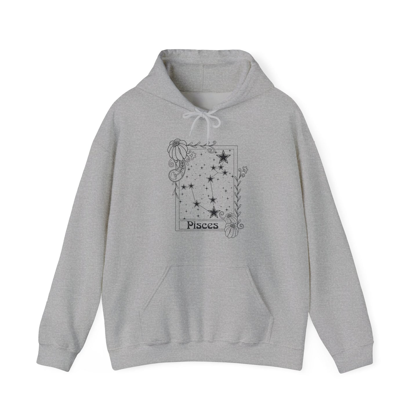 Pisces Constellation Hoodie, Zodiac astrology Jumper, Horoscope birthday gift sweatshirt, Star sign tarot card Design top
