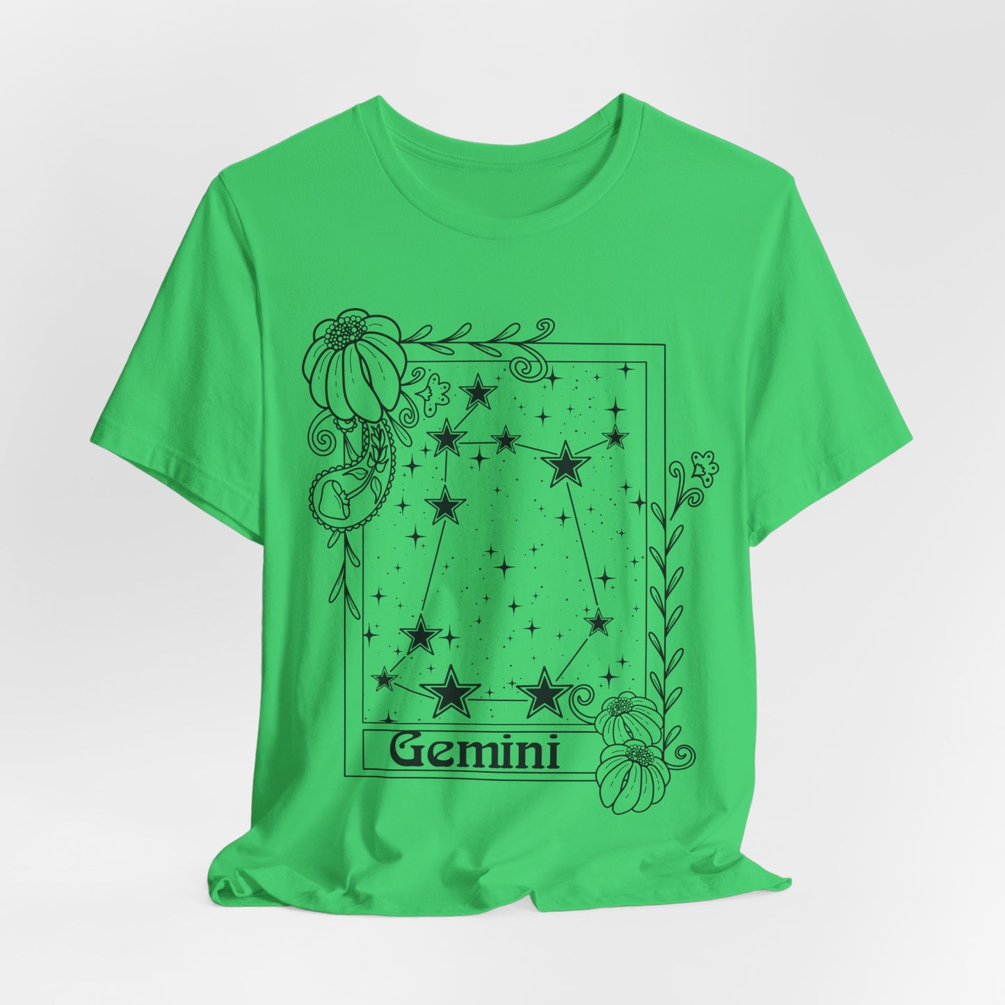 Gemini Constellation T-Shirt, Zodiac astrology top, Horoscope birthday gift Tee, Star sign tarot card design tshirt