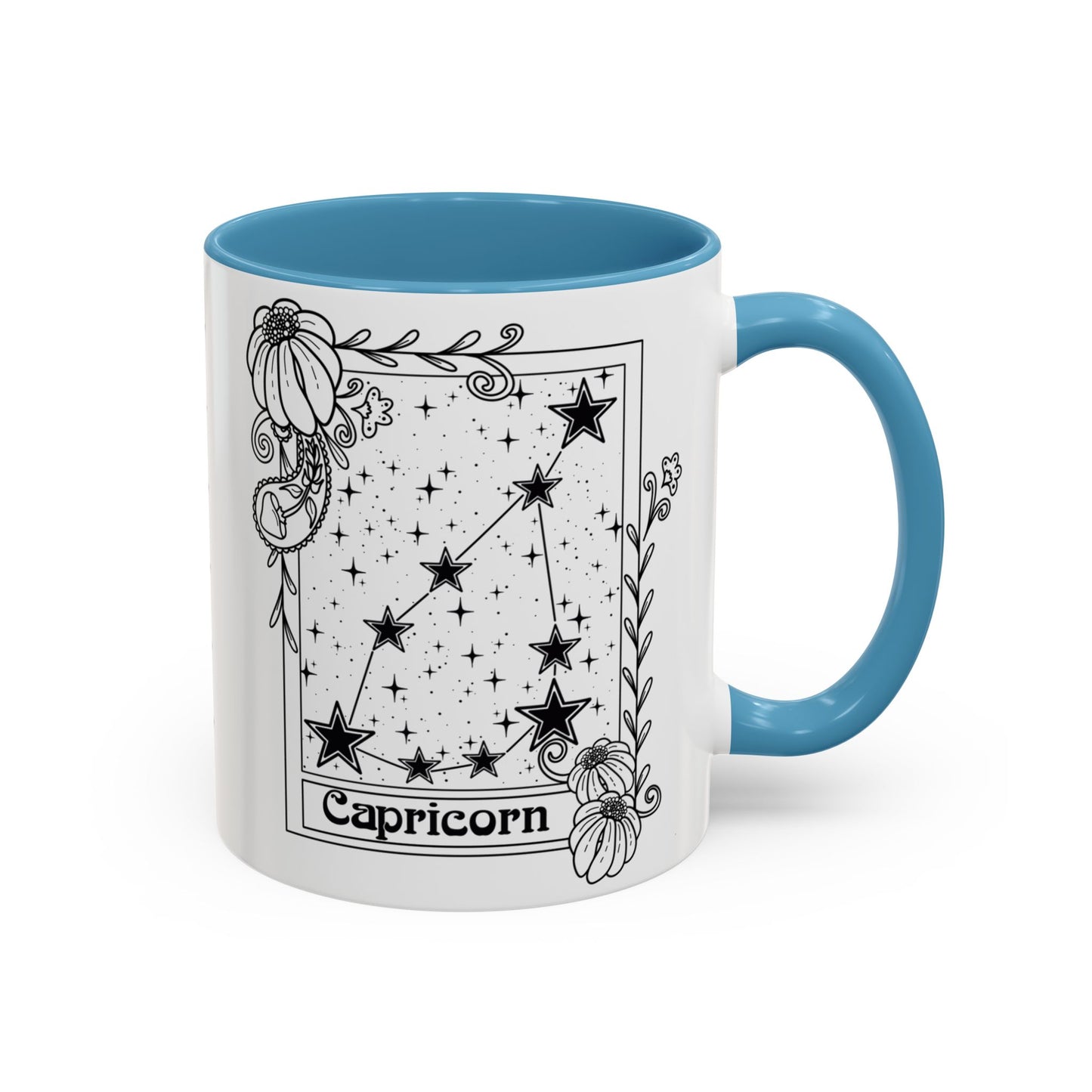 Capricorn Constellation mug, Zodiac astrology coffee cup, Horoscope birthday gift mug, Star sign tarot card ceramic mug