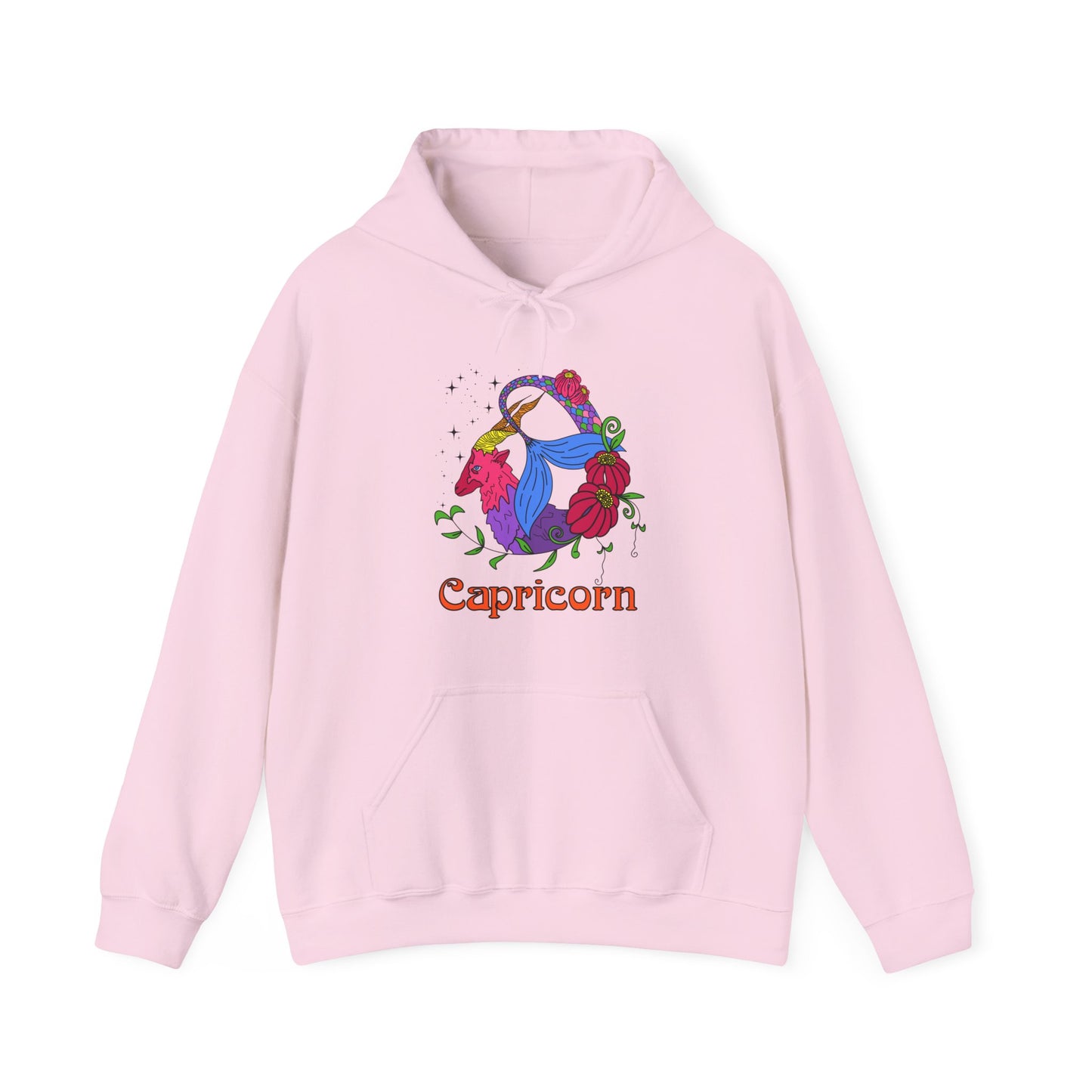 Capricorn star sign Hoodie, Sea goat zodiac astrology Jumper, Horoscope birthday gift sweatshirt, Bold retro colourful Design top