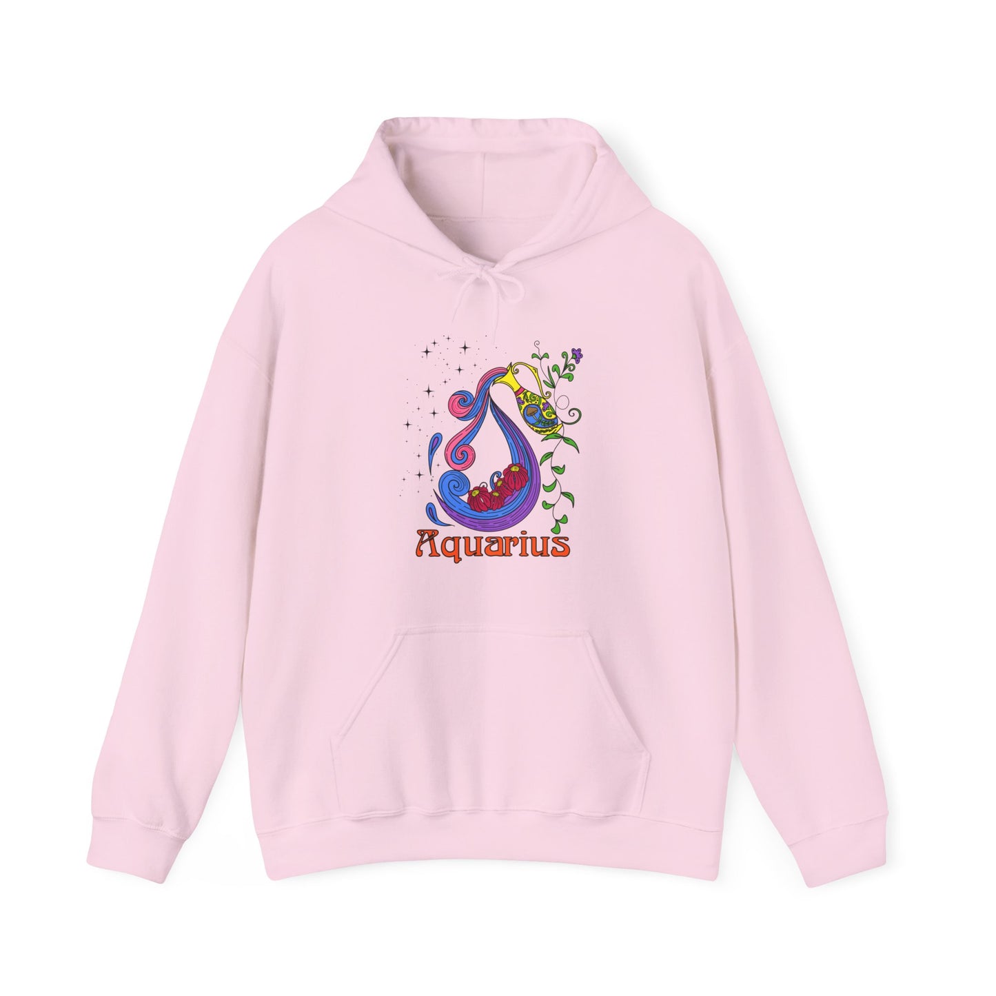 Aquarius star sign Hoodie, Water pale zodiac astrology Jumper, Horoscope birthday gift sweatshirt, Bold retro colourful Design top