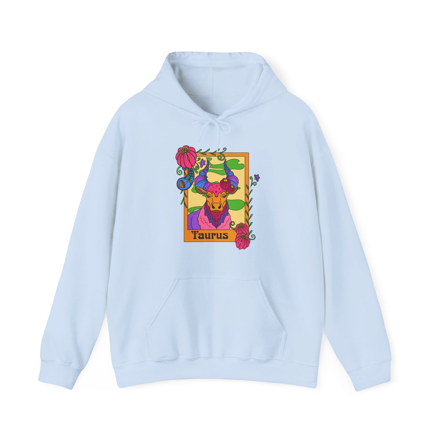 Taurus star sign Hoodie, Ram zodiac astrology Jumper, Horoscope birthday gift sweatshirt, Bold retro colourful Design top