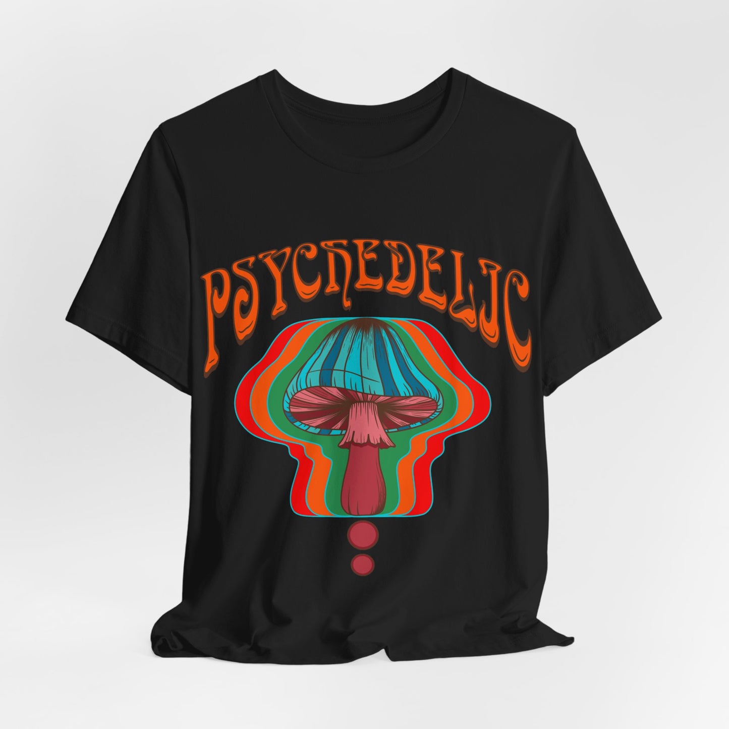 Hippie psychedelic Mushroom Tshirt, Trippy 60s 70s Style top, Groovy retro Festival Tee