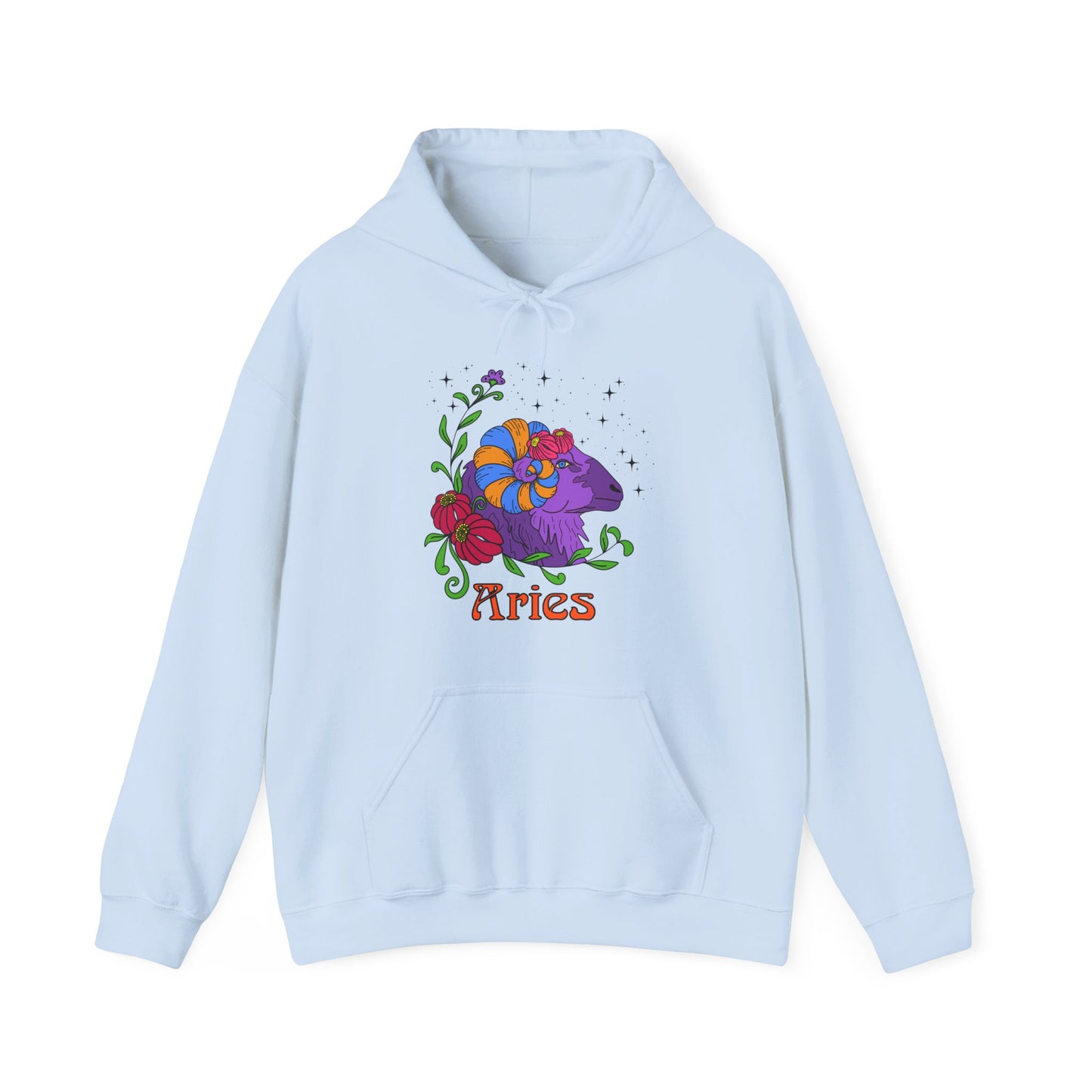 Aries star sign Hoodie, Ram zodiac astrology Jumper, Horoscope birthday gift sweatshirt, Bold retro colourful Design top