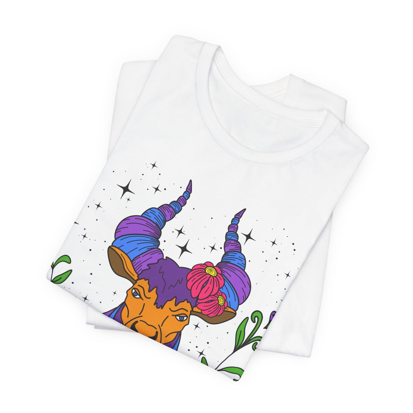 Taurus star sign T-Shirt, Bull zodiac astrology top, Horoscope birthday gift Tee, Bold retro colourful Design tshirt