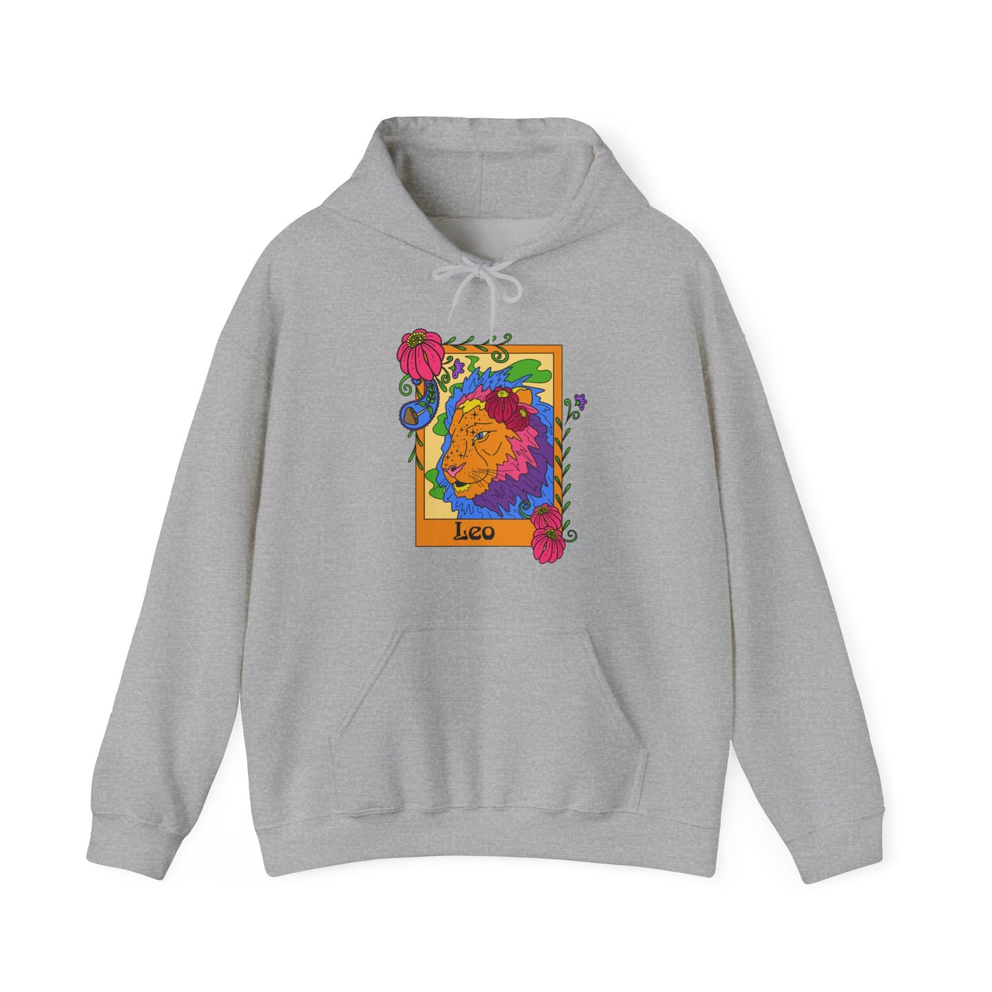 Leo star sign Hoodie, Ram zodiac astrology Jumper, Horoscope birthday gift sweatshirt, Bold retro colourful Design top