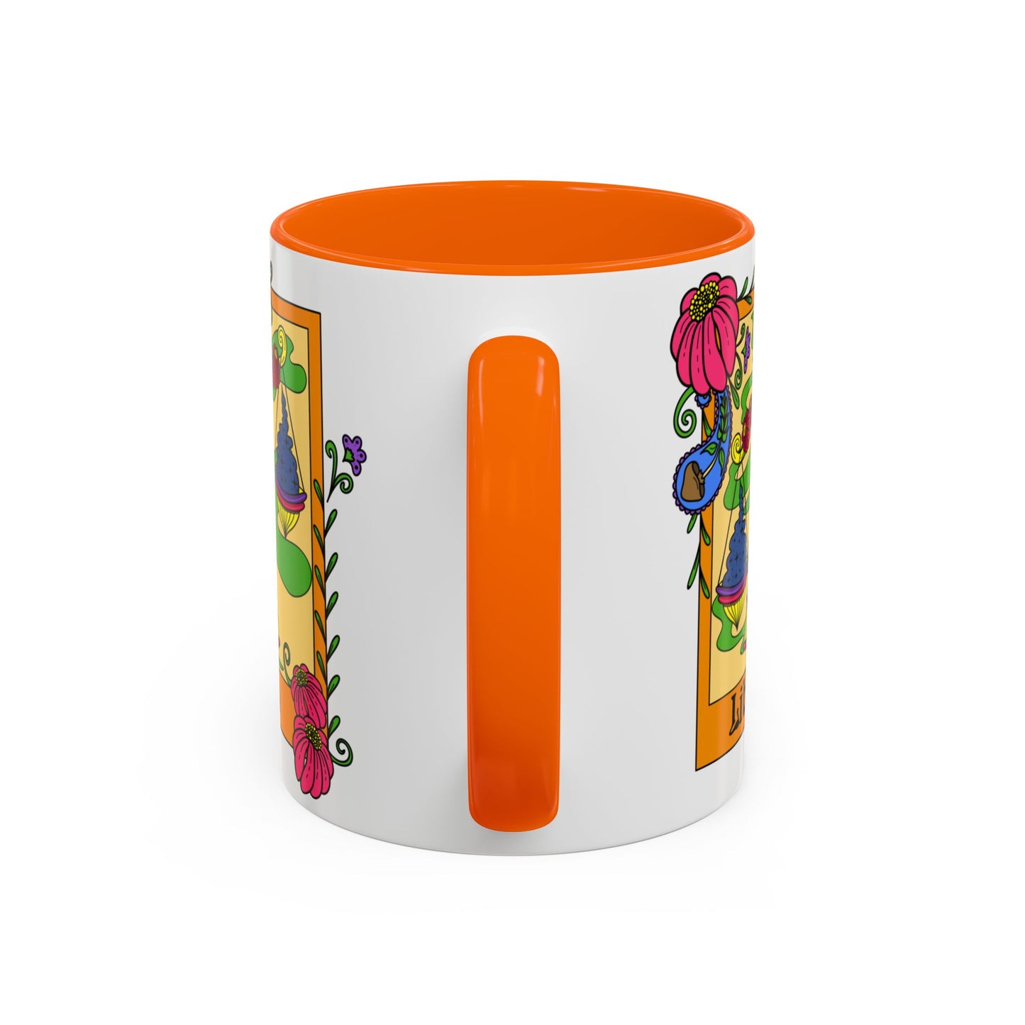 Libra star sign mug, Scales zodiac astrology coffee cup, Horoscope birthday gift mug, Bold retro colourful Design ceramic mug