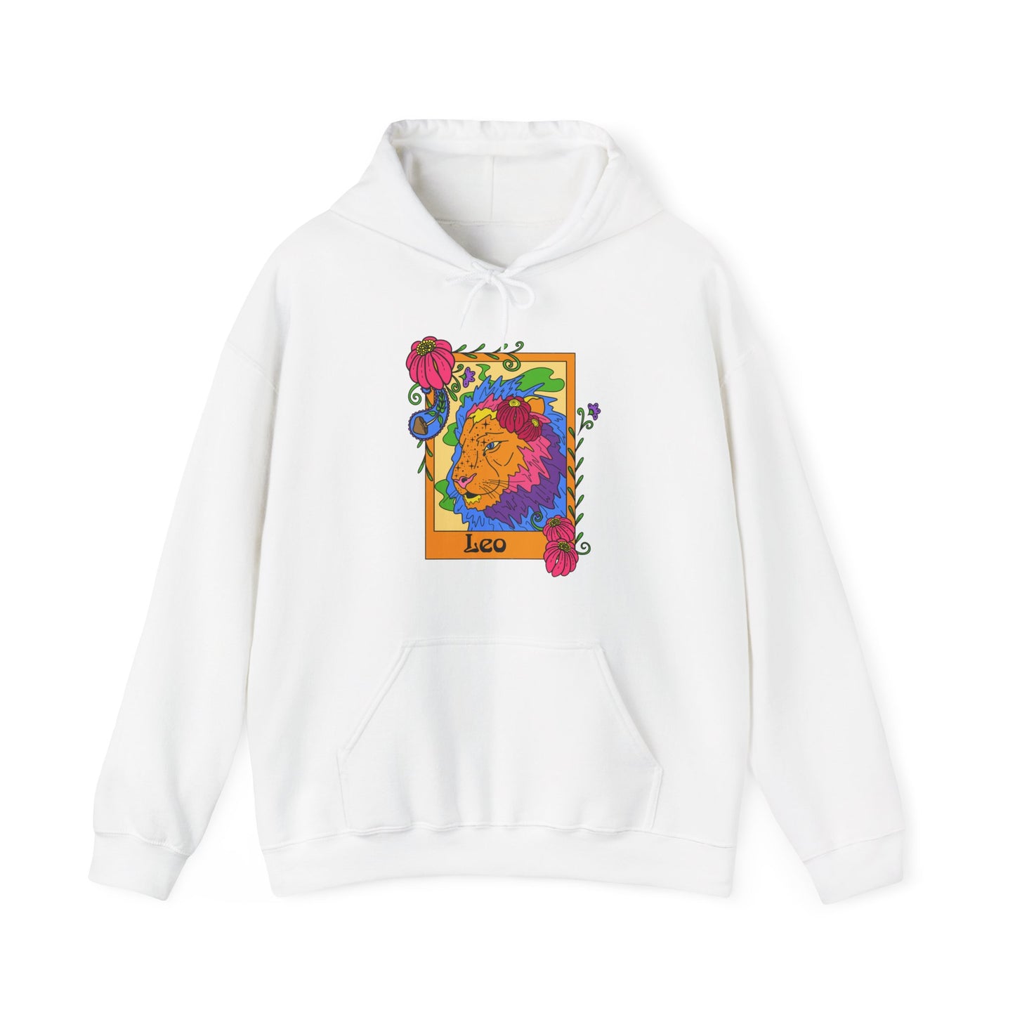 Leo star sign Hoodie, Ram zodiac astrology Jumper, Horoscope birthday gift sweatshirt, Bold retro colourful Design top