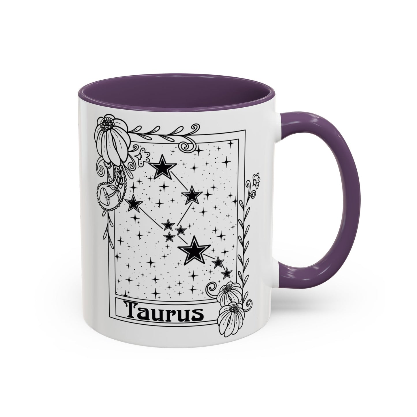 Taurus Constellation mug, Zodiac astrology coffee cup, Horoscope birthday gift mug, Star sign tarot card ceramic mug