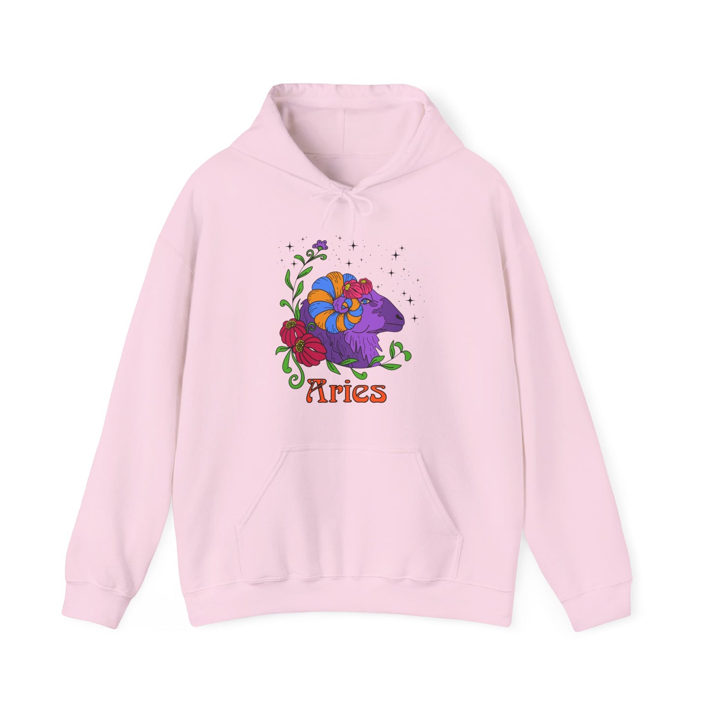 Aries star sign Hoodie, Ram zodiac astrology Jumper, Horoscope birthday gift sweatshirt, Bold retro colourful Design top