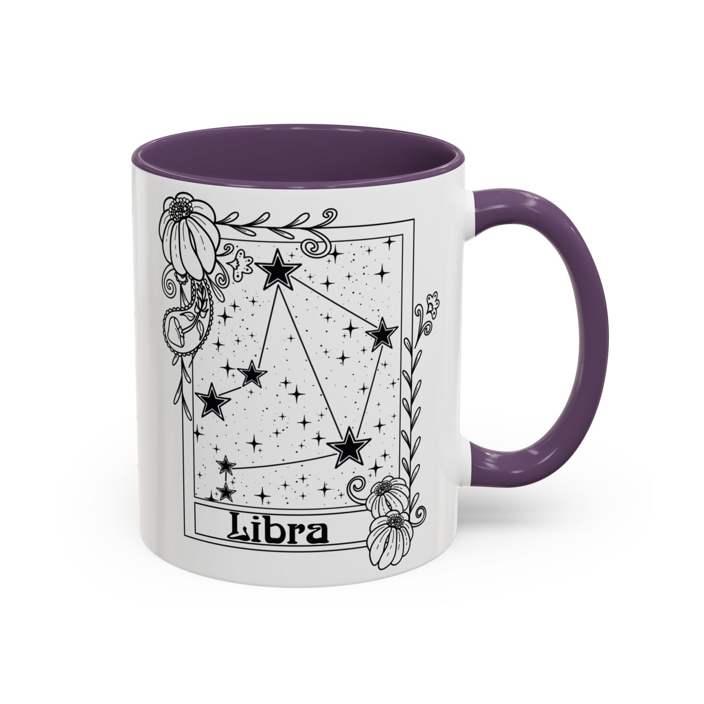 Libra Constellation mug, Zodiac astrology coffee cup, Horoscope birthday gift mug, Star sign tarot card ceramic mug