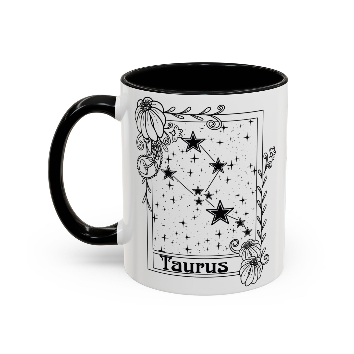 Taurus Constellation mug, Zodiac astrology coffee cup, Horoscope birthday gift mug, Star sign tarot card ceramic mug