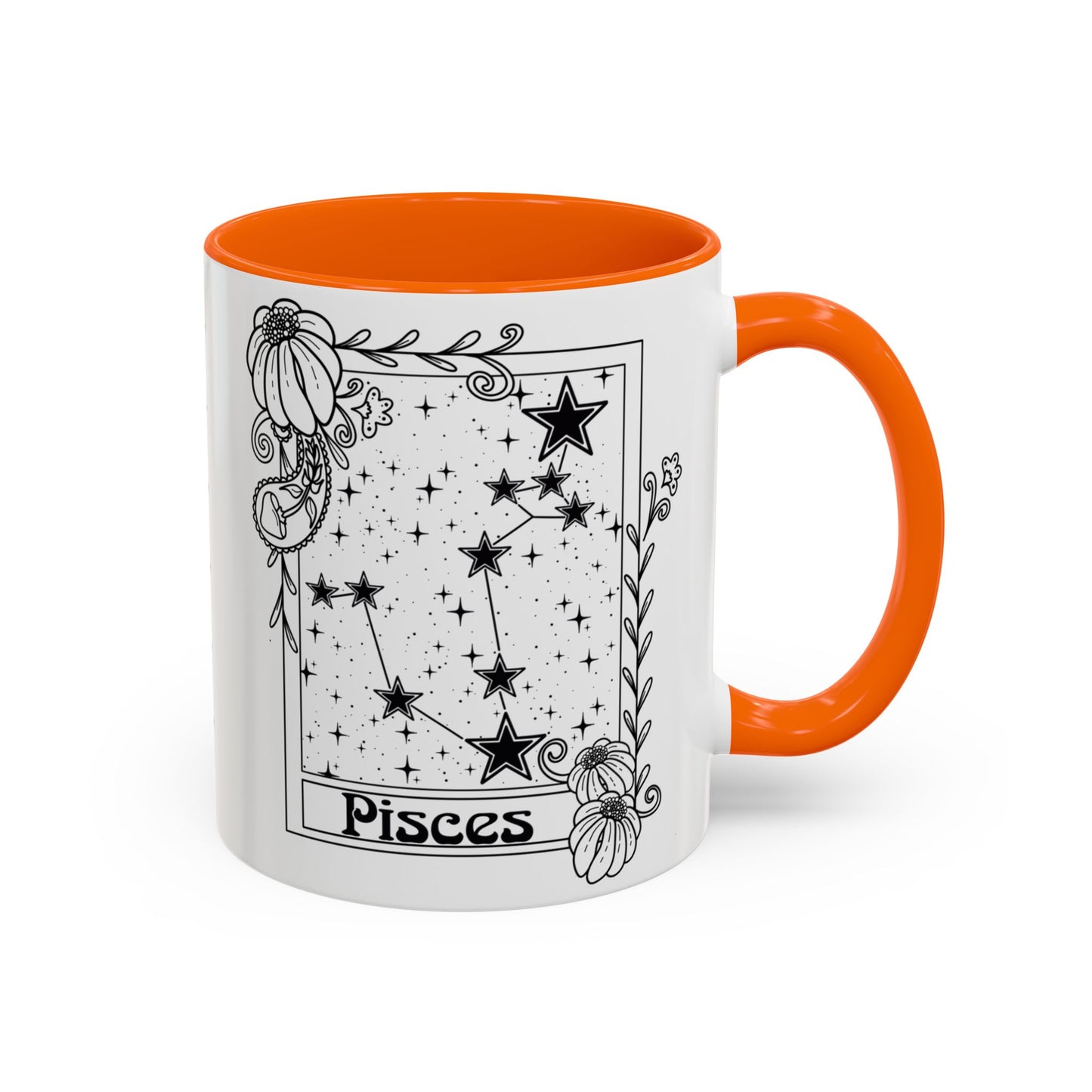 Pisces Constellation mug, Zodiac astrology coffee cup, Horoscope birthday gift mug, Star sign tarot card ceramic mug