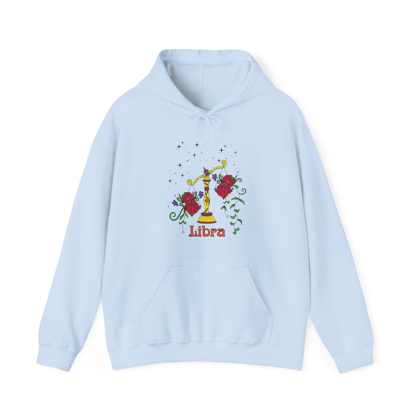 Libra star sign Hoodie, Scales zodiac astrology Jumper, Horoscope birthday gift sweatshirt, Bold retro colourful Design top