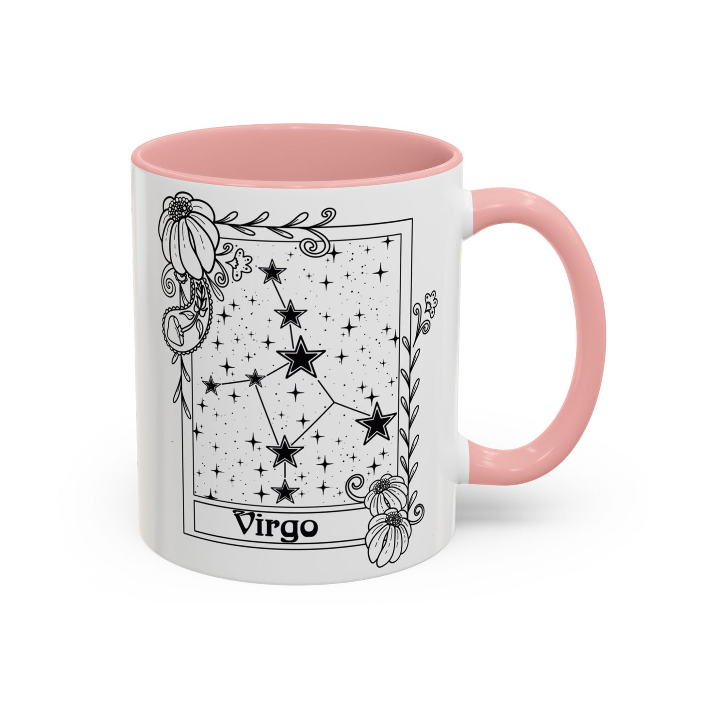 Virgo Constellation mug, Zodiac astrology coffee cup, Horoscope birthday gift mug, Star sign tarot card ceramic mug