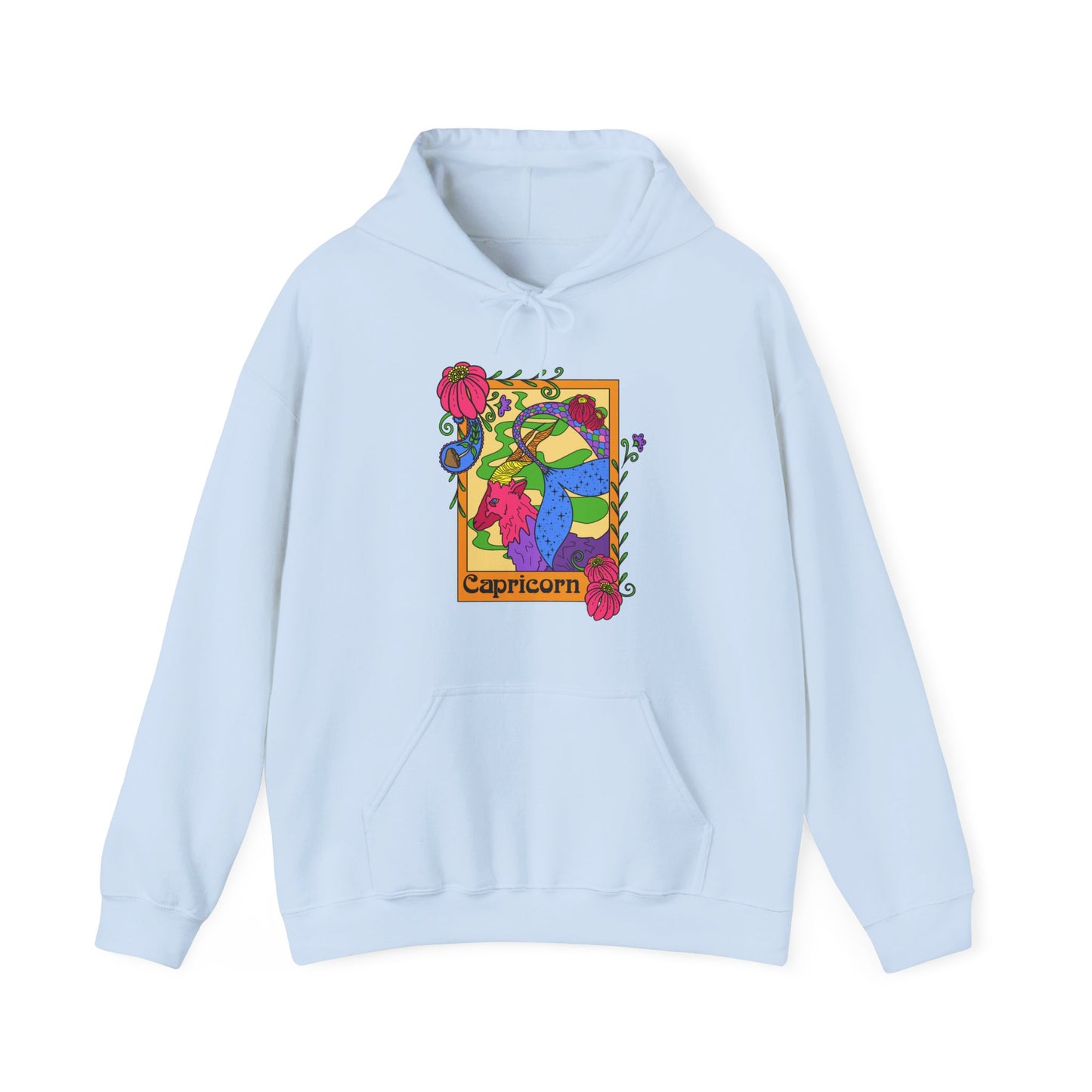 Capricorn star sign Hoodie, Ram zodiac astrology Jumper, Horoscope birthday gift sweatshirt, Bold retro colourful Design top