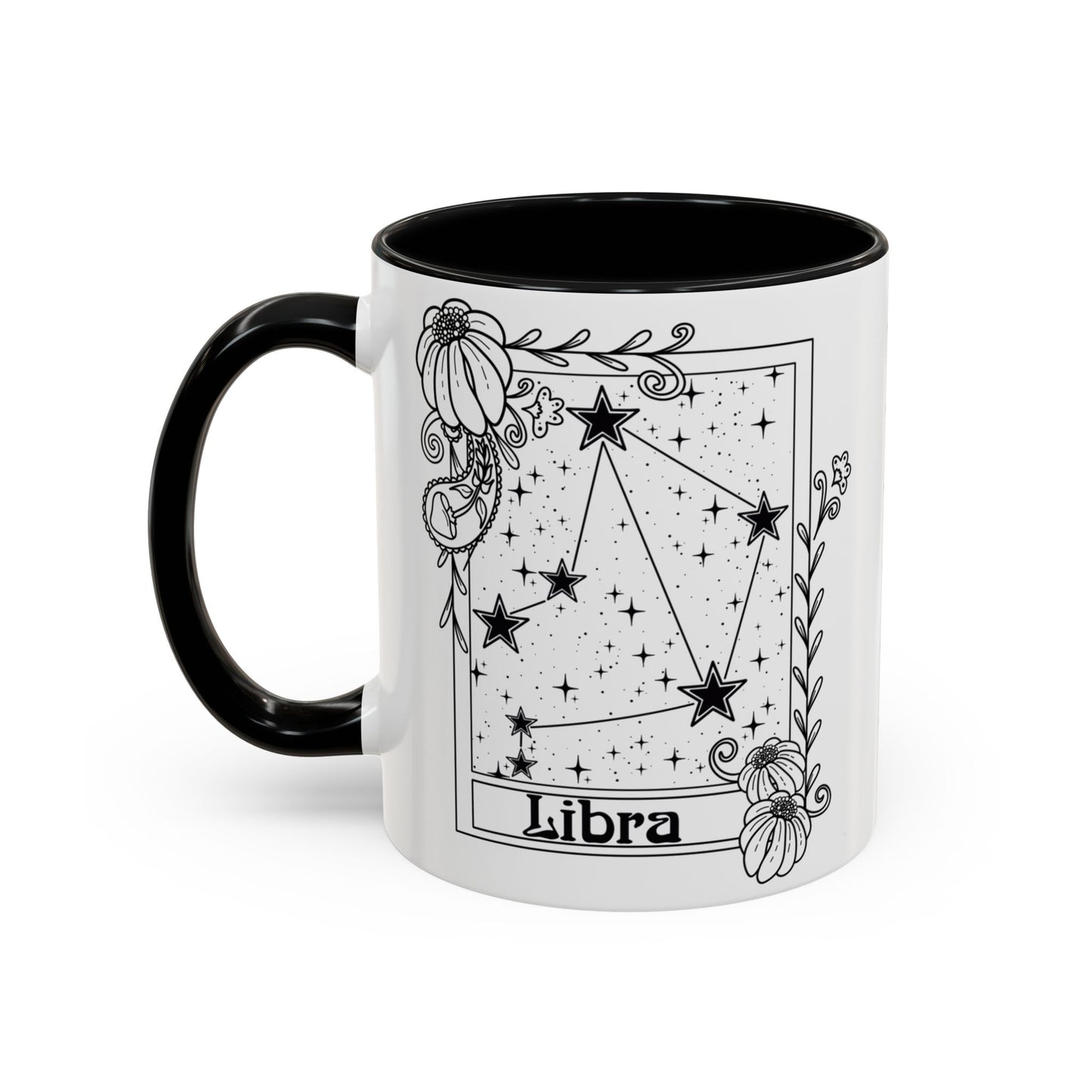 Libra Constellation mug, Zodiac astrology coffee cup, Horoscope birthday gift mug, Star sign tarot card ceramic mug