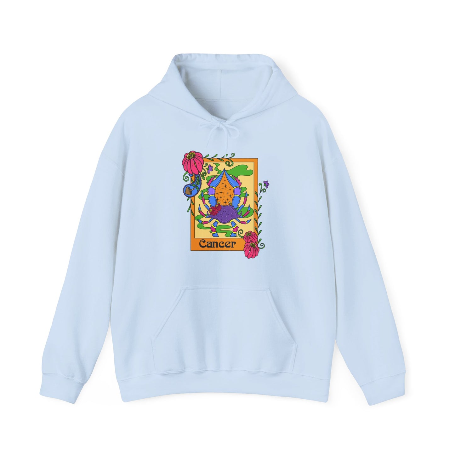 Cancer star sign Hoodie, Ram zodiac astrology Jumper, Horoscope birthday gift sweatshirt, Bold retro colourful Design top