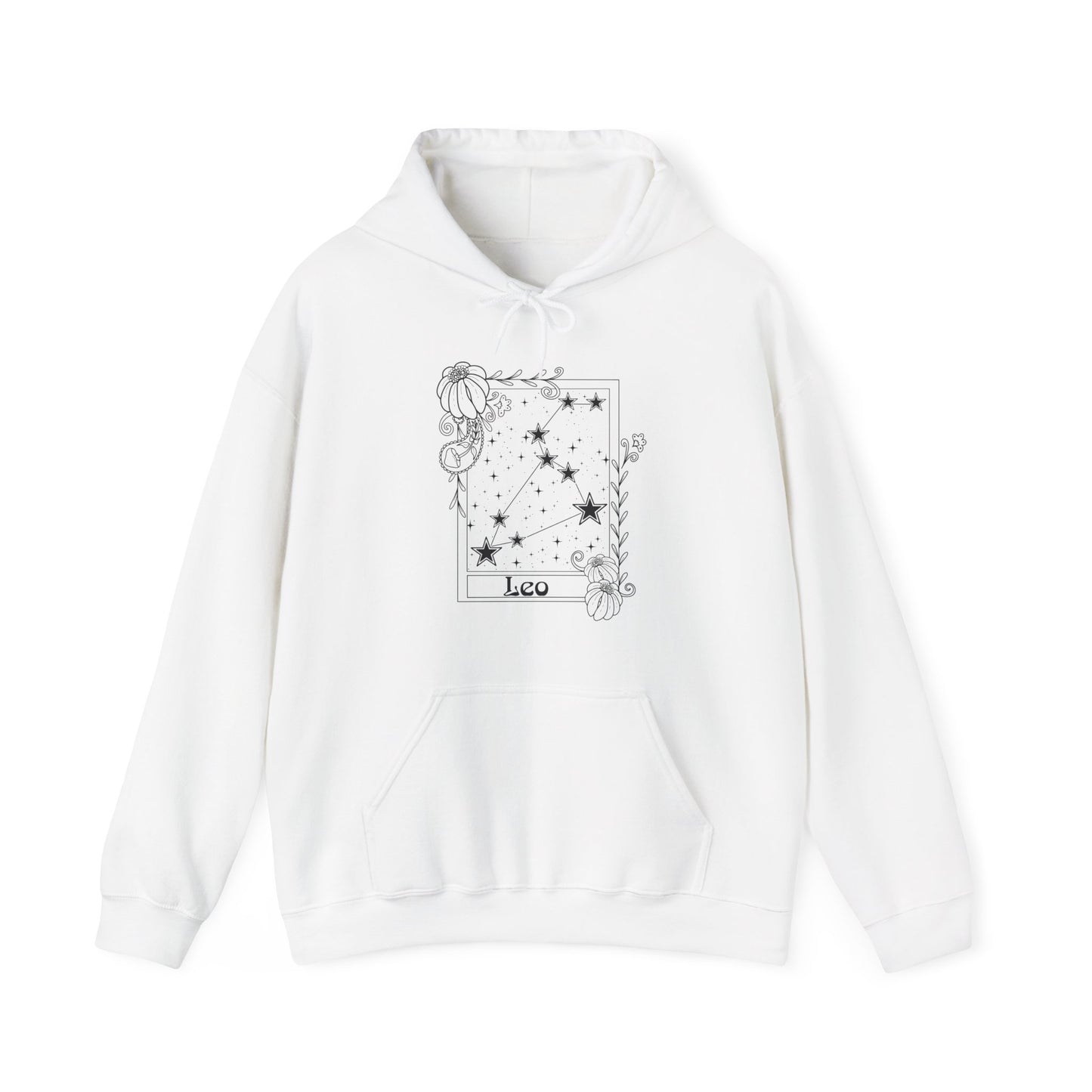 Leo Constellation Hoodie, Zodiac astrology Jumper, Horoscope birthday gift sweatshirt, Star sign tarot card Design top