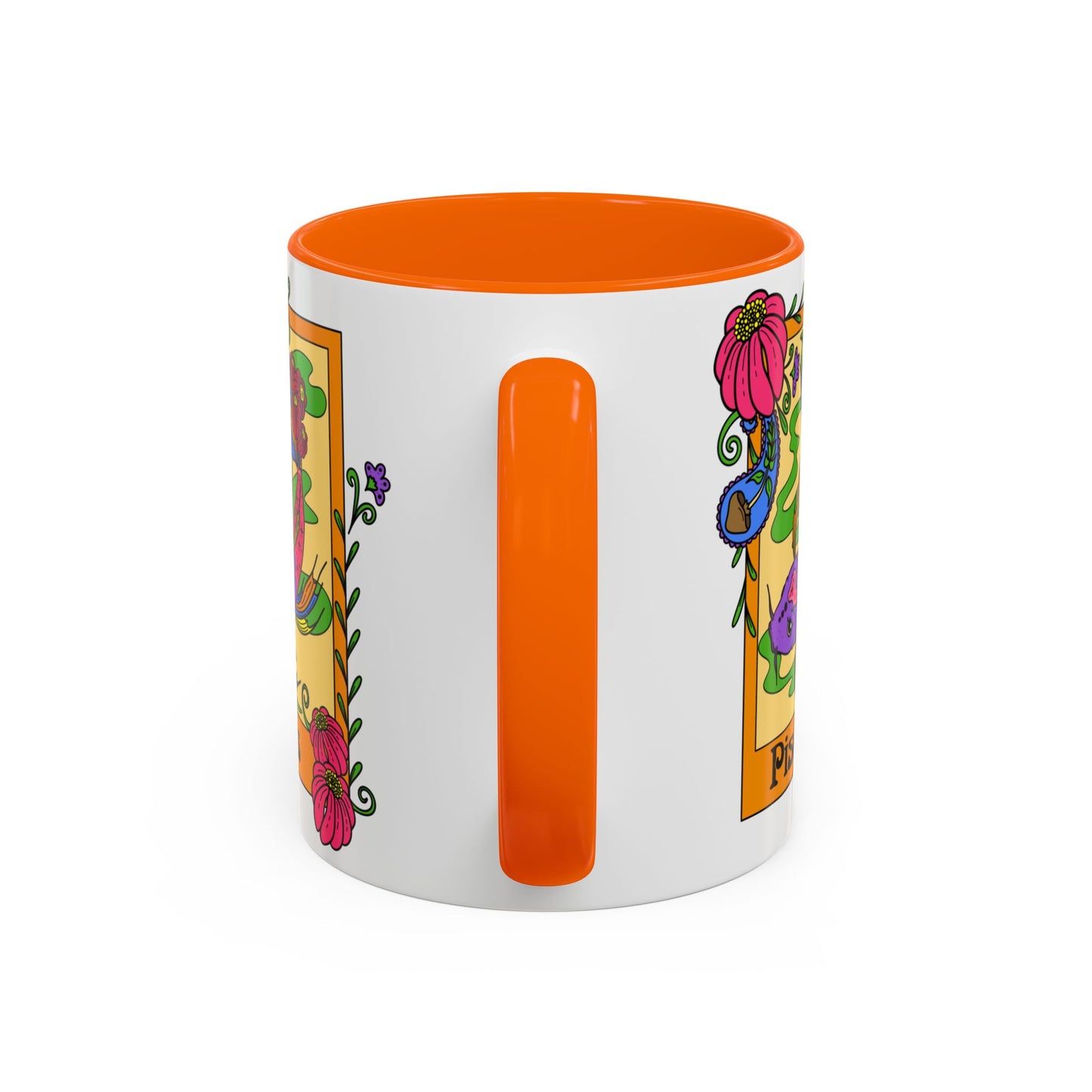 Pisces star sign mug, Fish zodiac astrology coffee cup, Horoscope birthday gift mug, Bold retro colourful Design ceramic mug