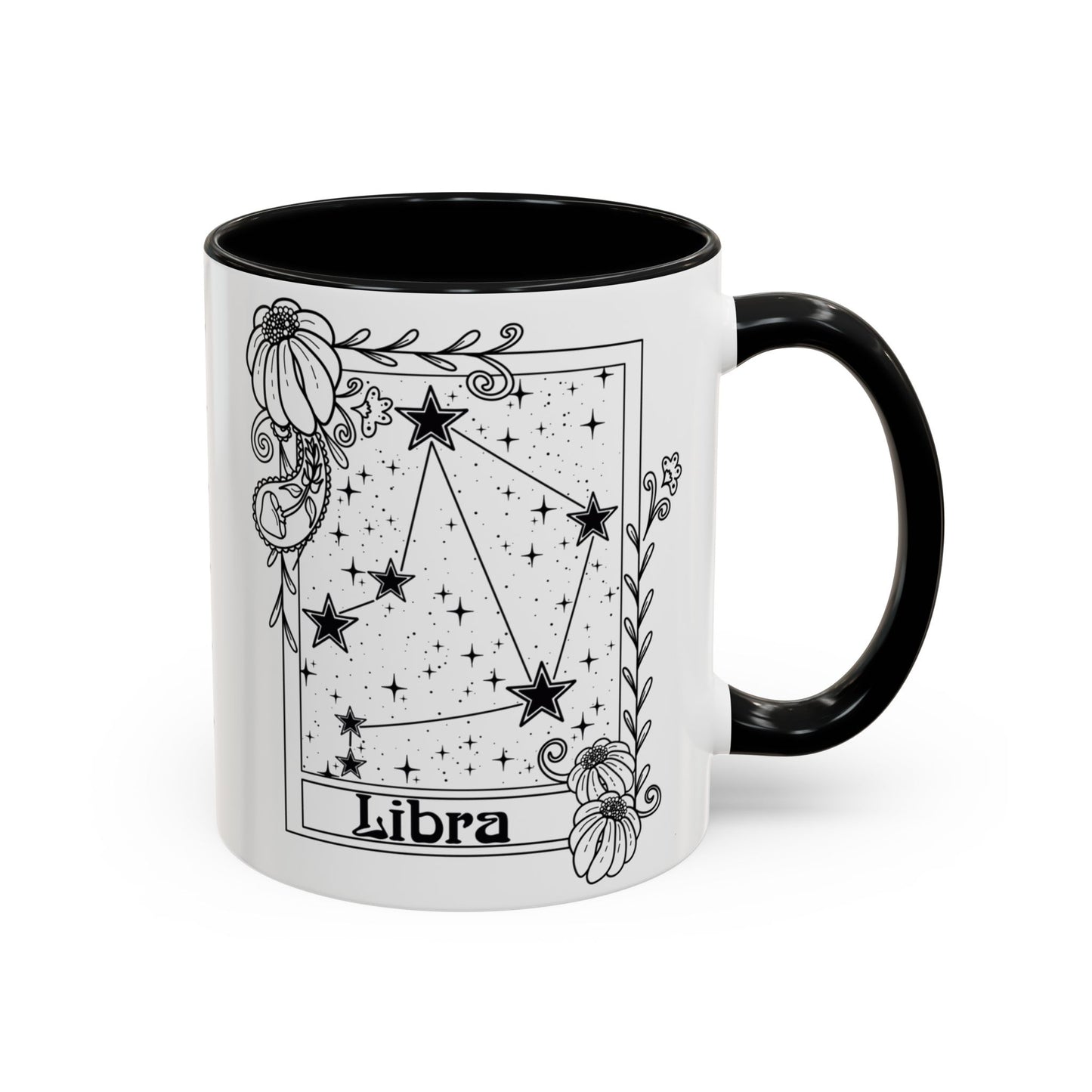 Libra Constellation mug, Zodiac astrology coffee cup, Horoscope birthday gift mug, Star sign tarot card ceramic mug