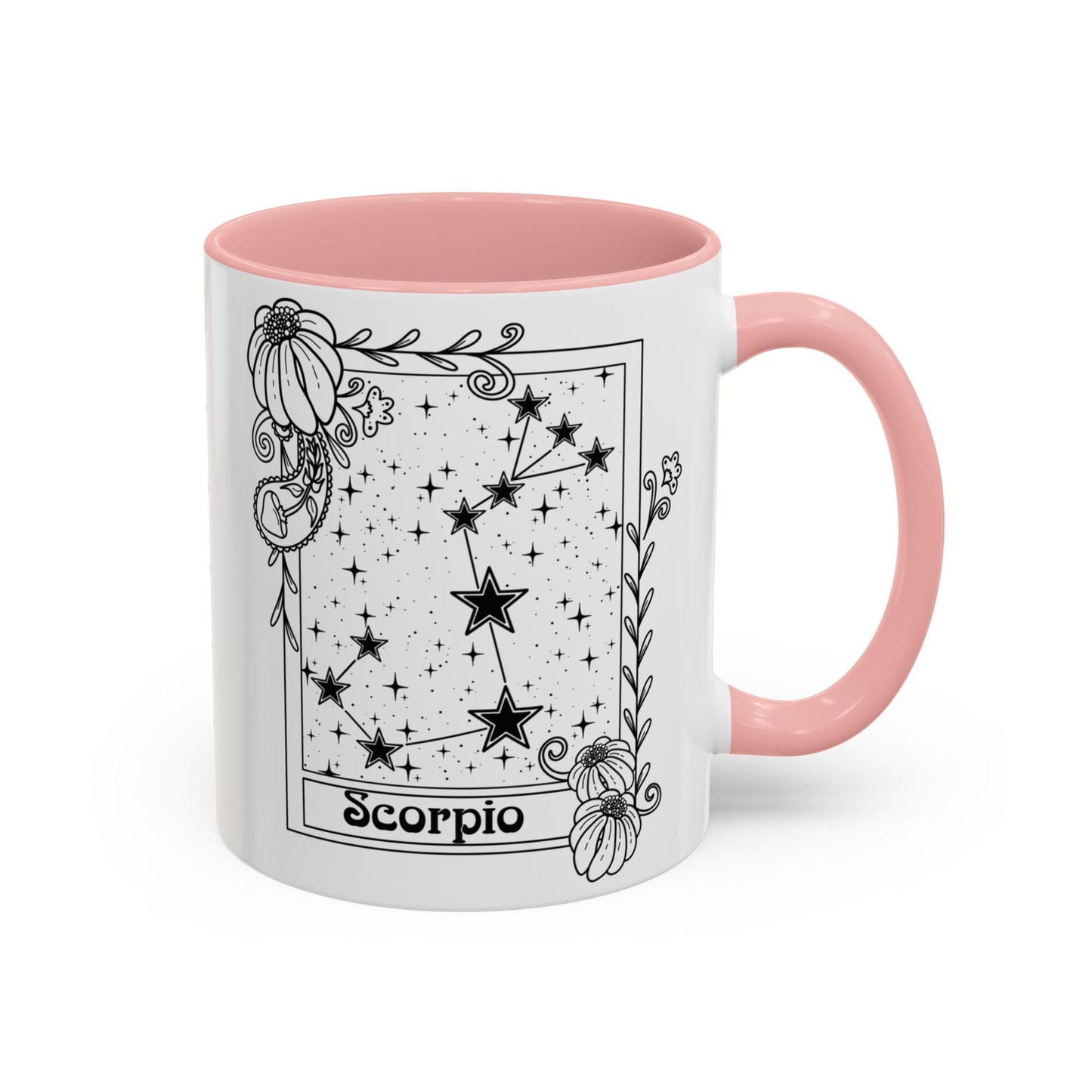 Scorpio Constellation mug, Zodiac astrology coffee cup, Horoscope birthday gift mug, Star sign tarot card ceramic mug