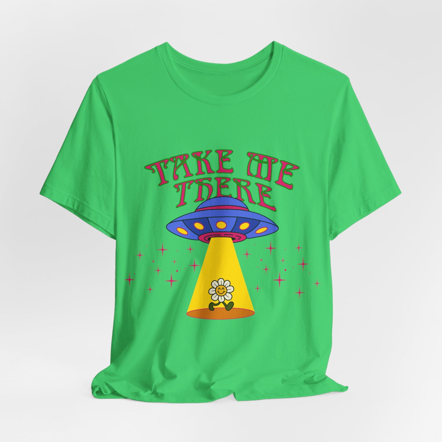Hippie psychedelic UFO Tshirt, Trippy 60s 70s space flower top, Groovy retro Festival Tee