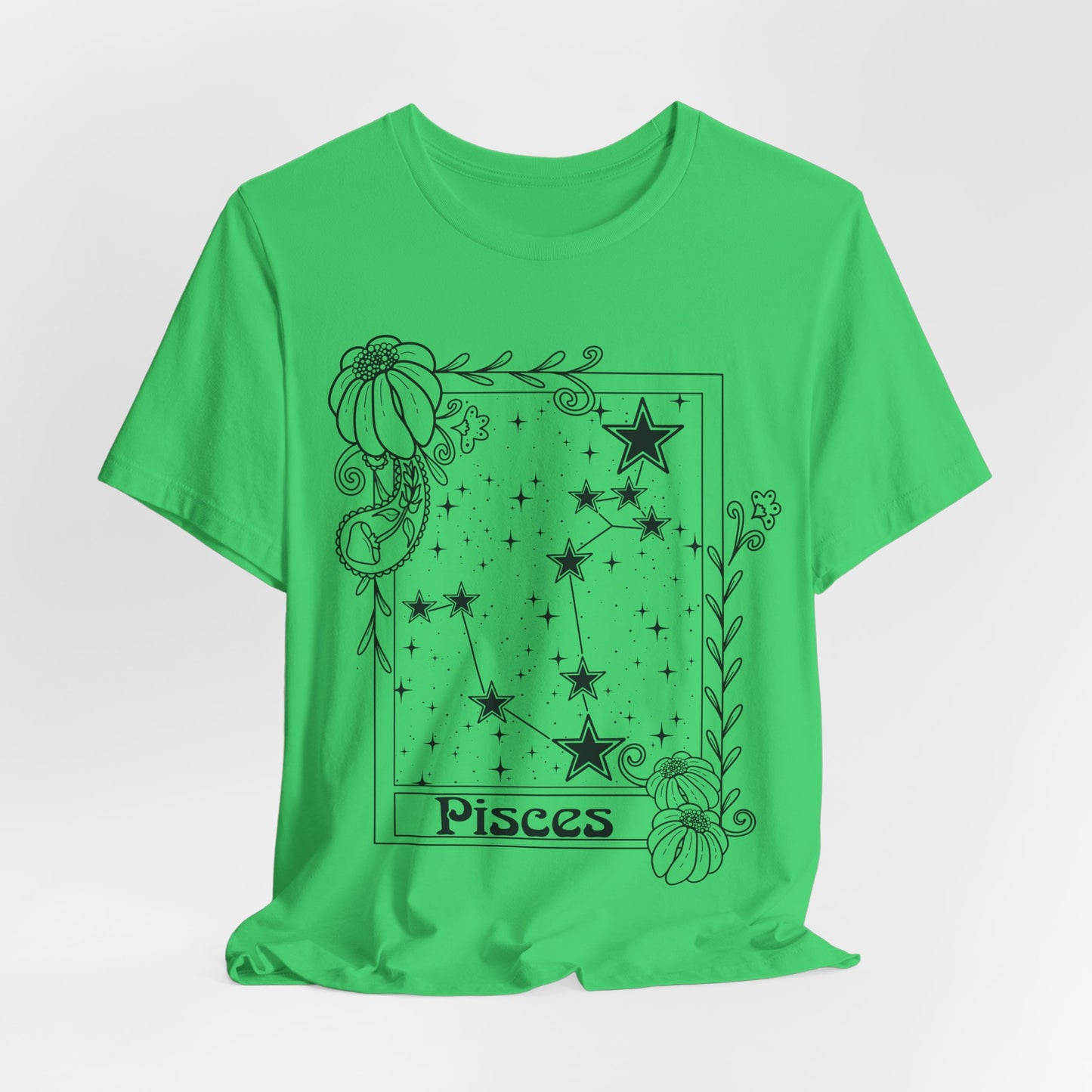 Pisces Constellation T-Shirt, Zodiac astrology top, Horoscope birthday gift Tee, Star sign tarot card design tshirt