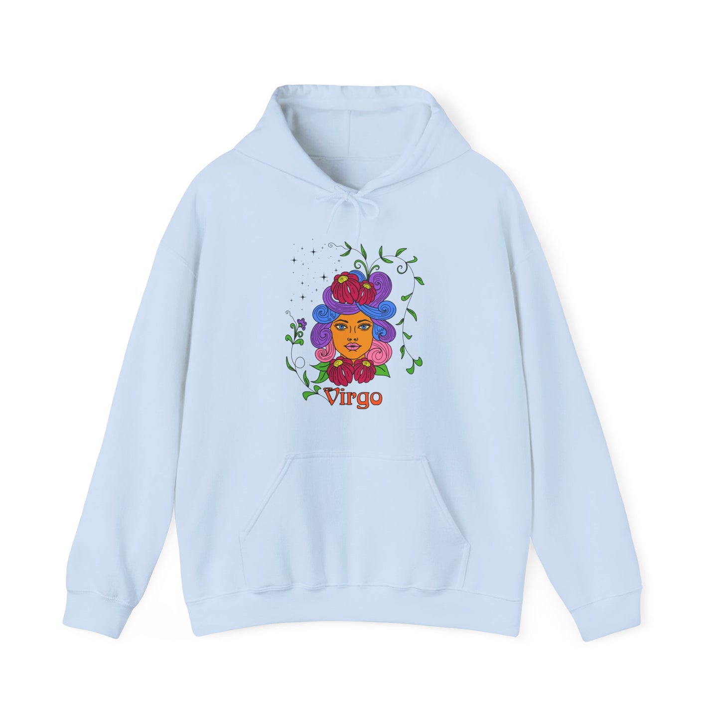 Virgo star sign Hoodie, Maiden zodiac astrology Jumper, Horoscope birthday gift sweatshirt, Bold retro colourful Design top