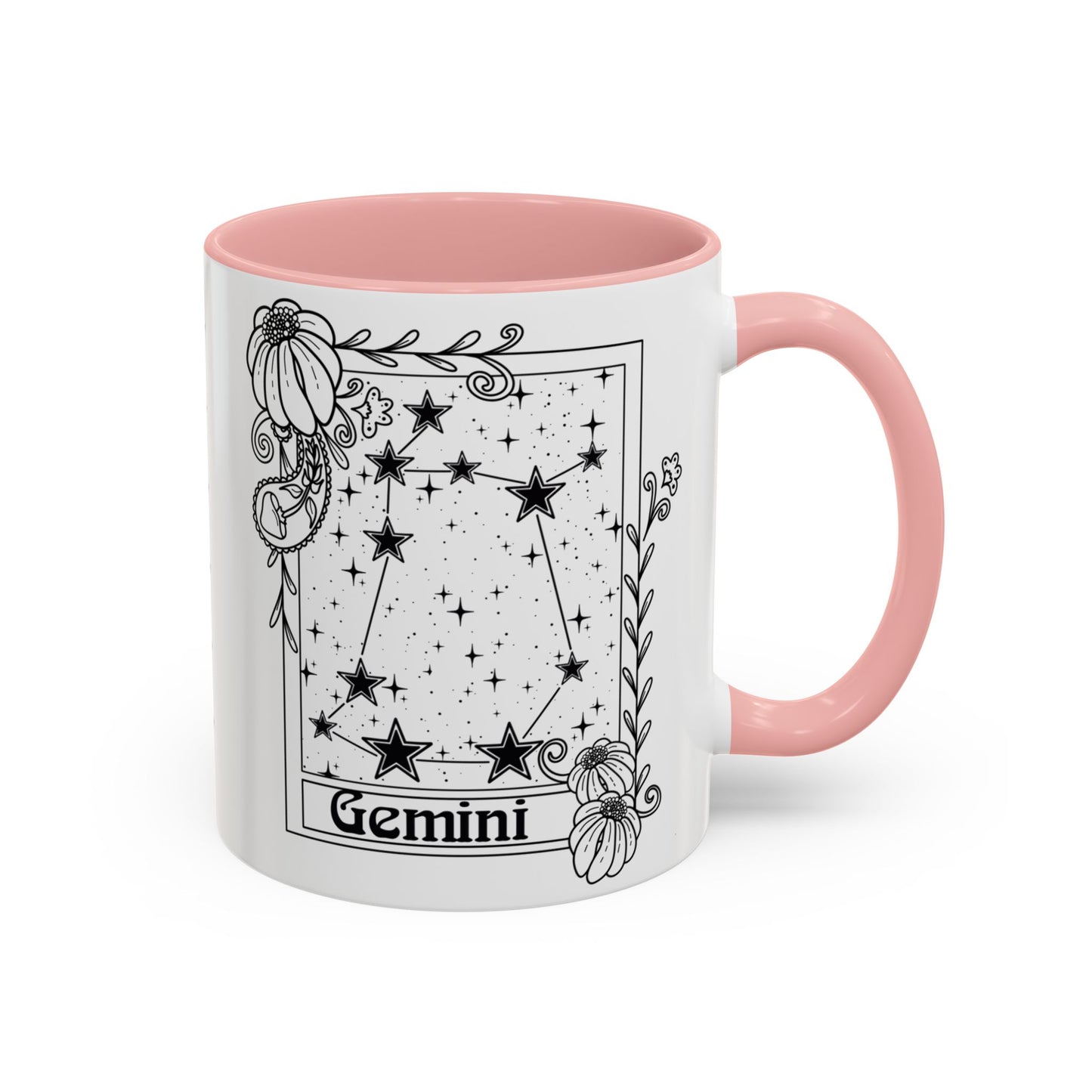 Gemini Constellation mug, Zodiac astrology coffee cup, Horoscope birthday gift mug, Star sign tarot card ceramic mug