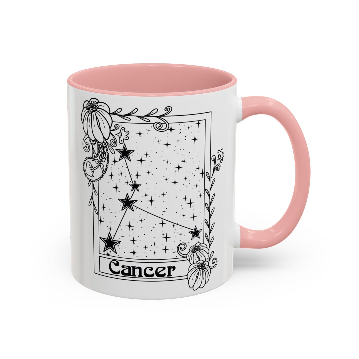 Cancer Constellation mug, Zodiac astrology coffee cup, Horoscope birthday gift mug, Star sign tarot card ceramic mug