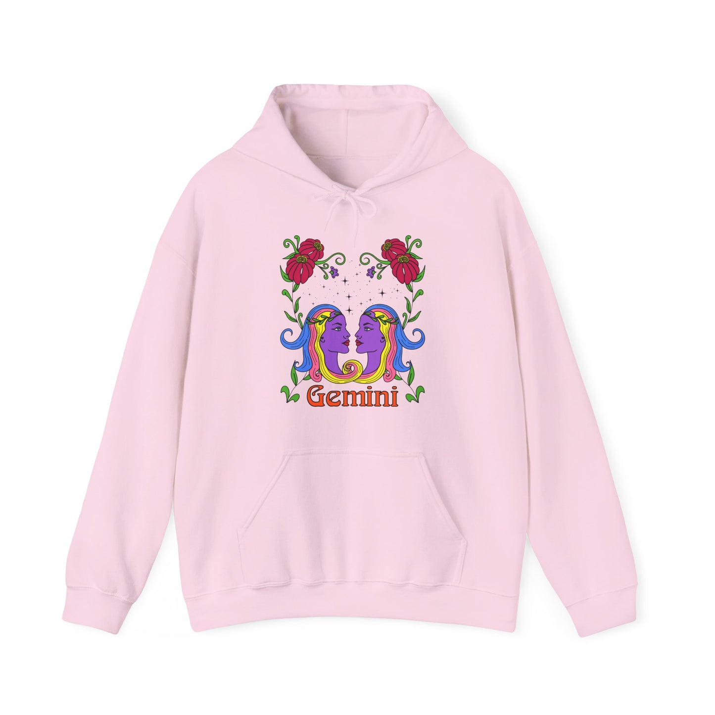 Gemini star sign Hoodie, Twins zodiac astrology Jumper, Horoscope birthday gift sweatshirt, Bold retro colourful Design top