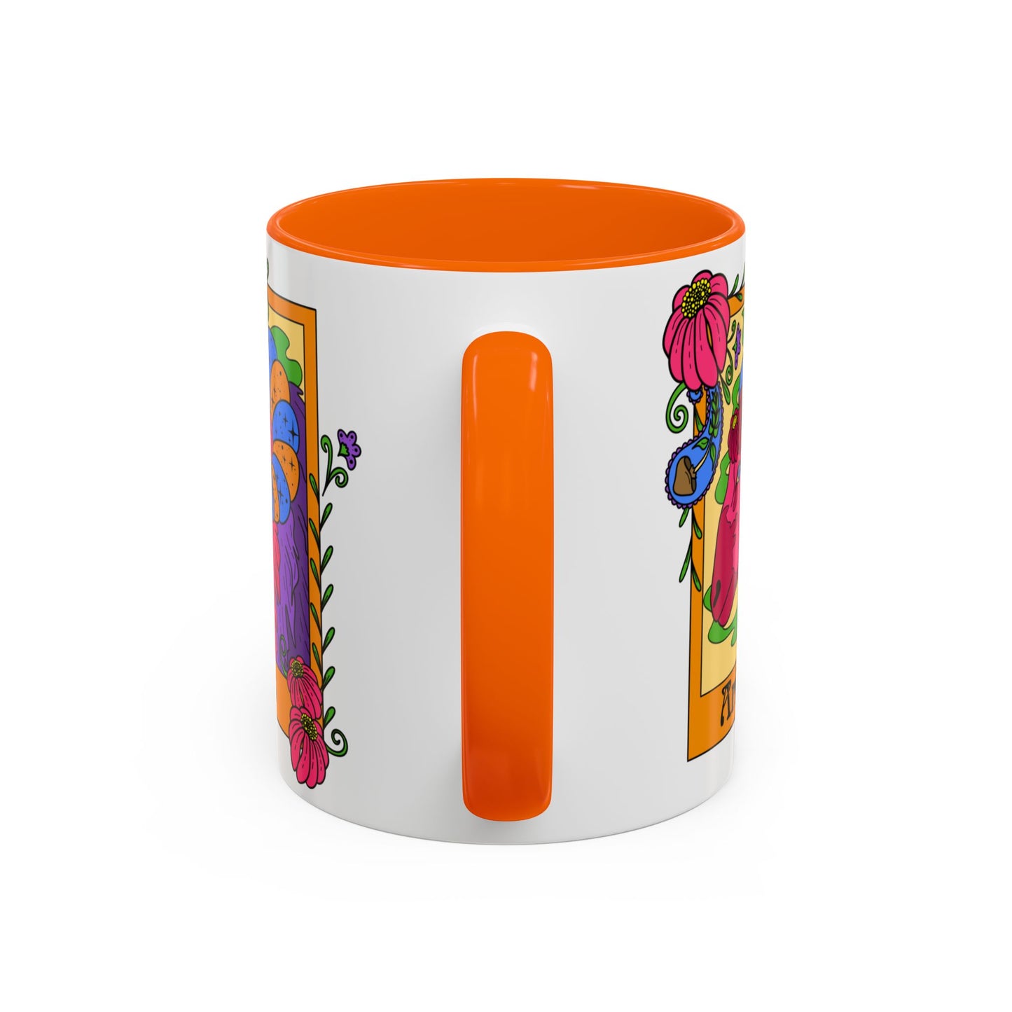 Aries star sign mug, Ram zodiac astrology coffee cup, Horoscope birthday gift mug, Bold retro colourful Design ceramic mug