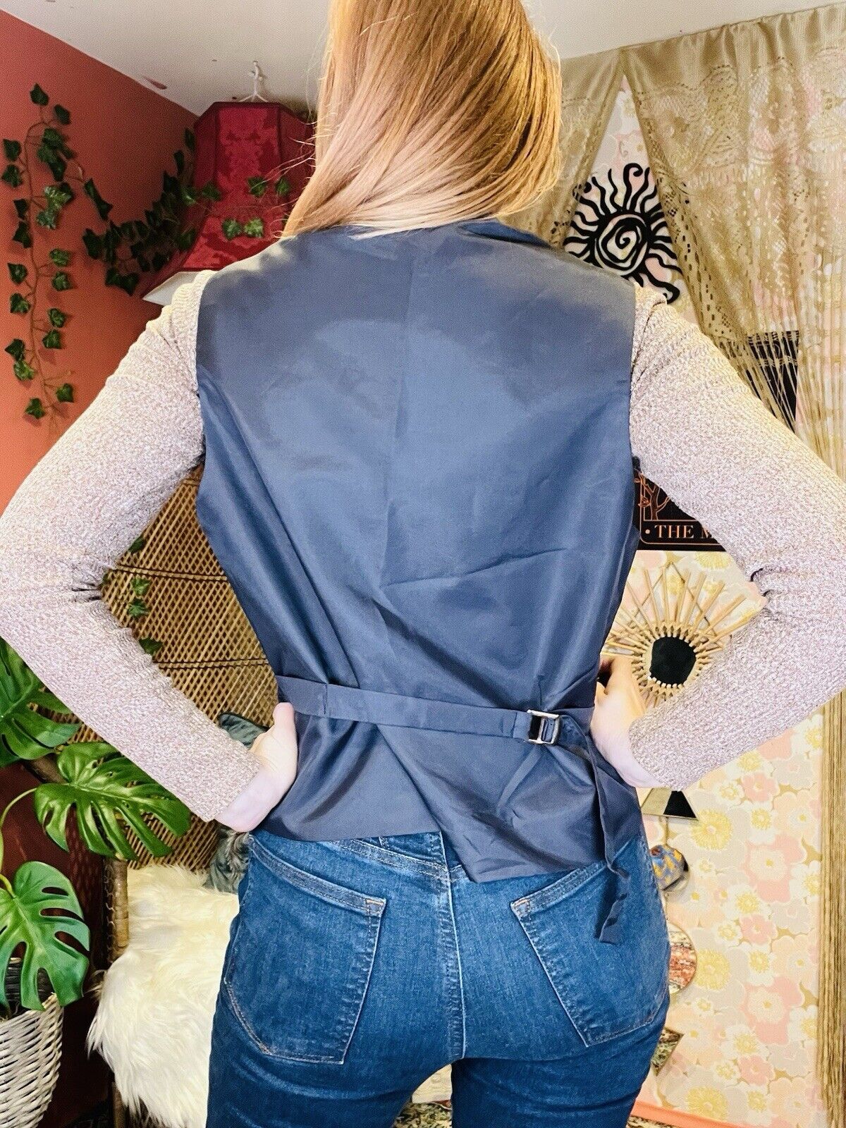 Vintage 1990s Waistcoat By Angelo Litrico Tapestry Style Button Front Vest M