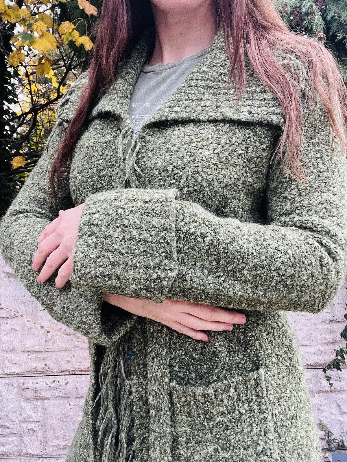 Fairycore Knit Cardigan Jumper By Soon Size 12 Green Long Knitted Whimsigoth