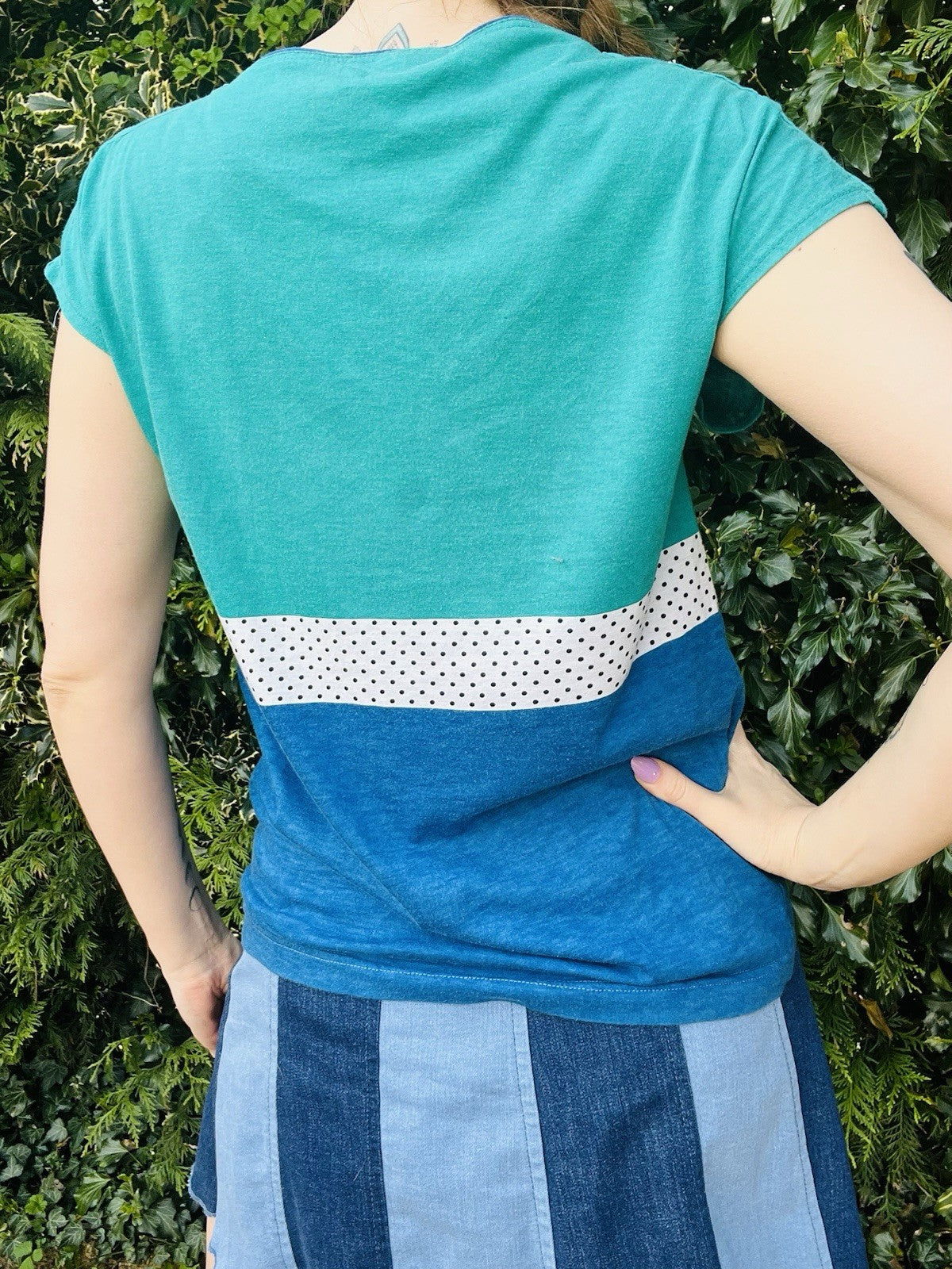 Vintage 1990s Retro T-shirt Abstract Block Colour Bubble Tee Short Sleeve Top 12